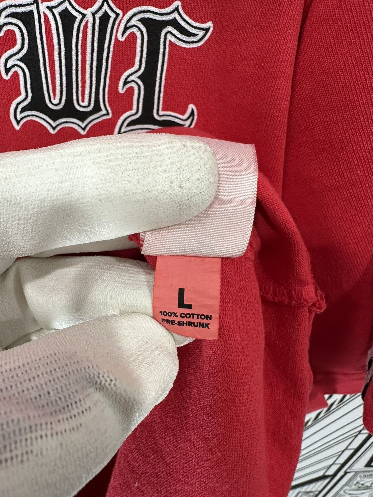 Warren Lotas Warren Lotas WL Crest Tee Large Red Size US L / EU 52-54 / 3 - 7 Thumbnail