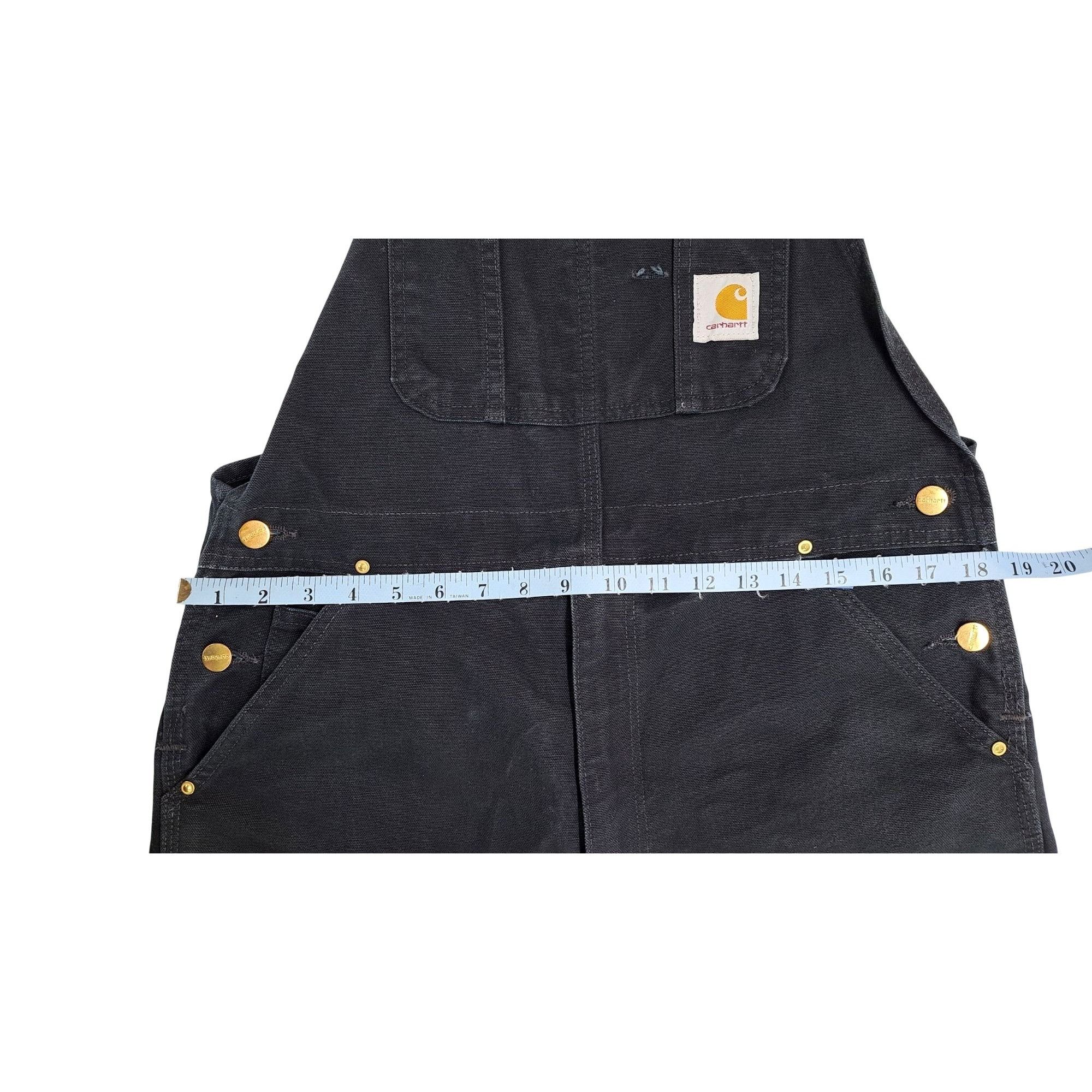 Carhartt Carhartt Black Bib Overalls R01 Pocket Adjustable Straps Size US 36 / EU 52 - 10 Thumbnail