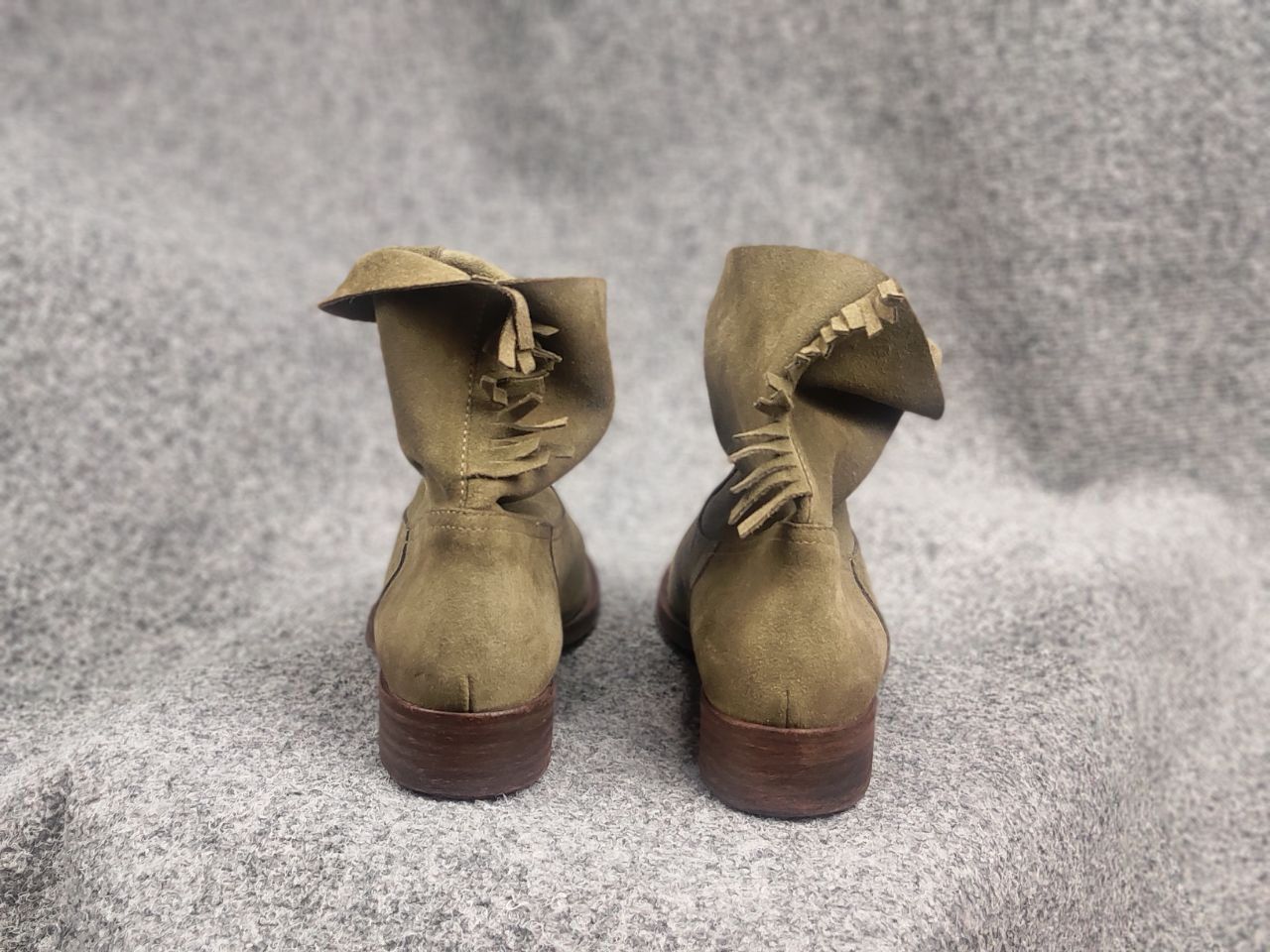 Vintage Via Roma 15 Designer leather shoes green Flat Ankle Boots Size US 11 / IT 41 - 13 Thumbnail