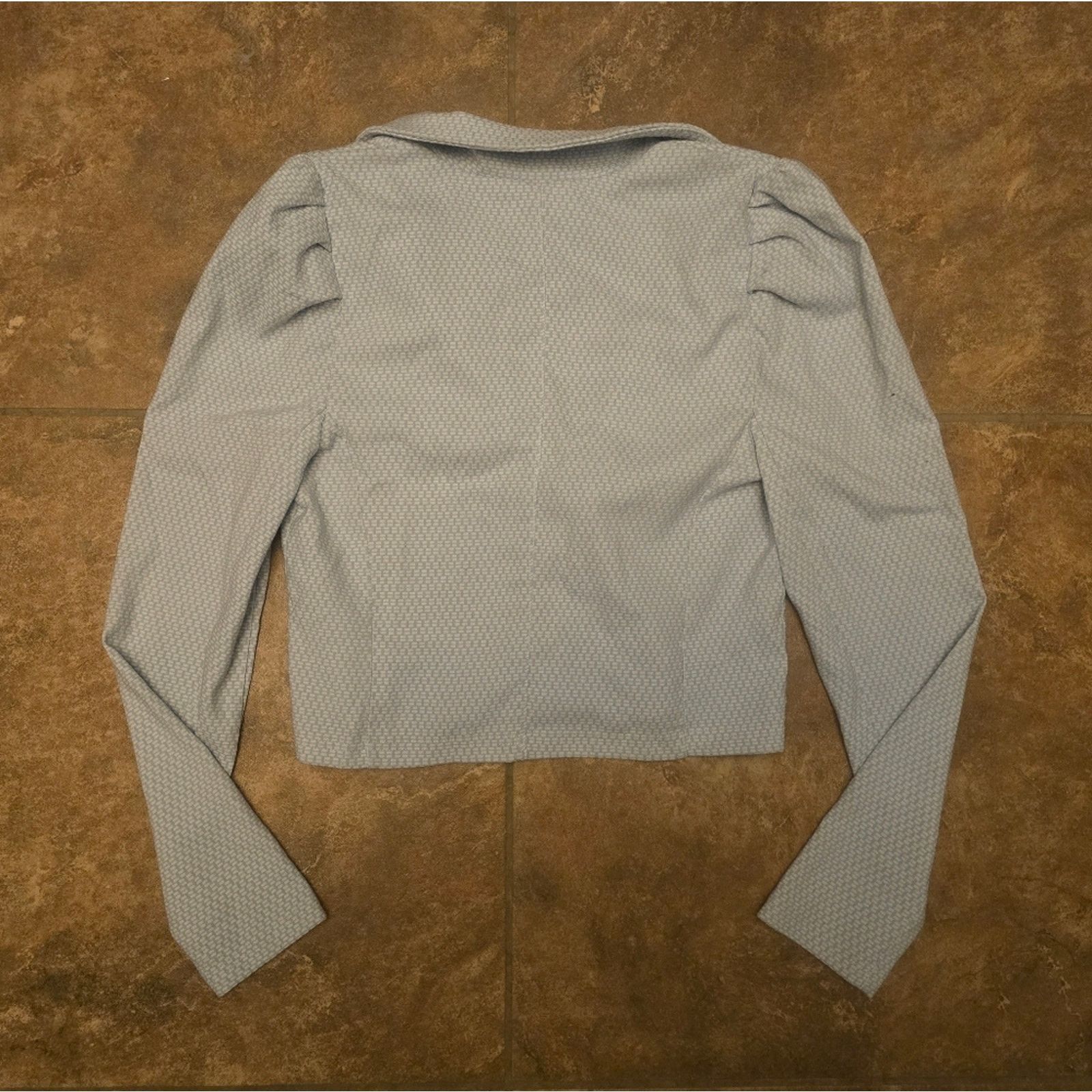 Other Light Blue | HAUTE MONDE | Cropped Business Blazer Size L / US 10 / IT 46 - 2 Thumbnail
