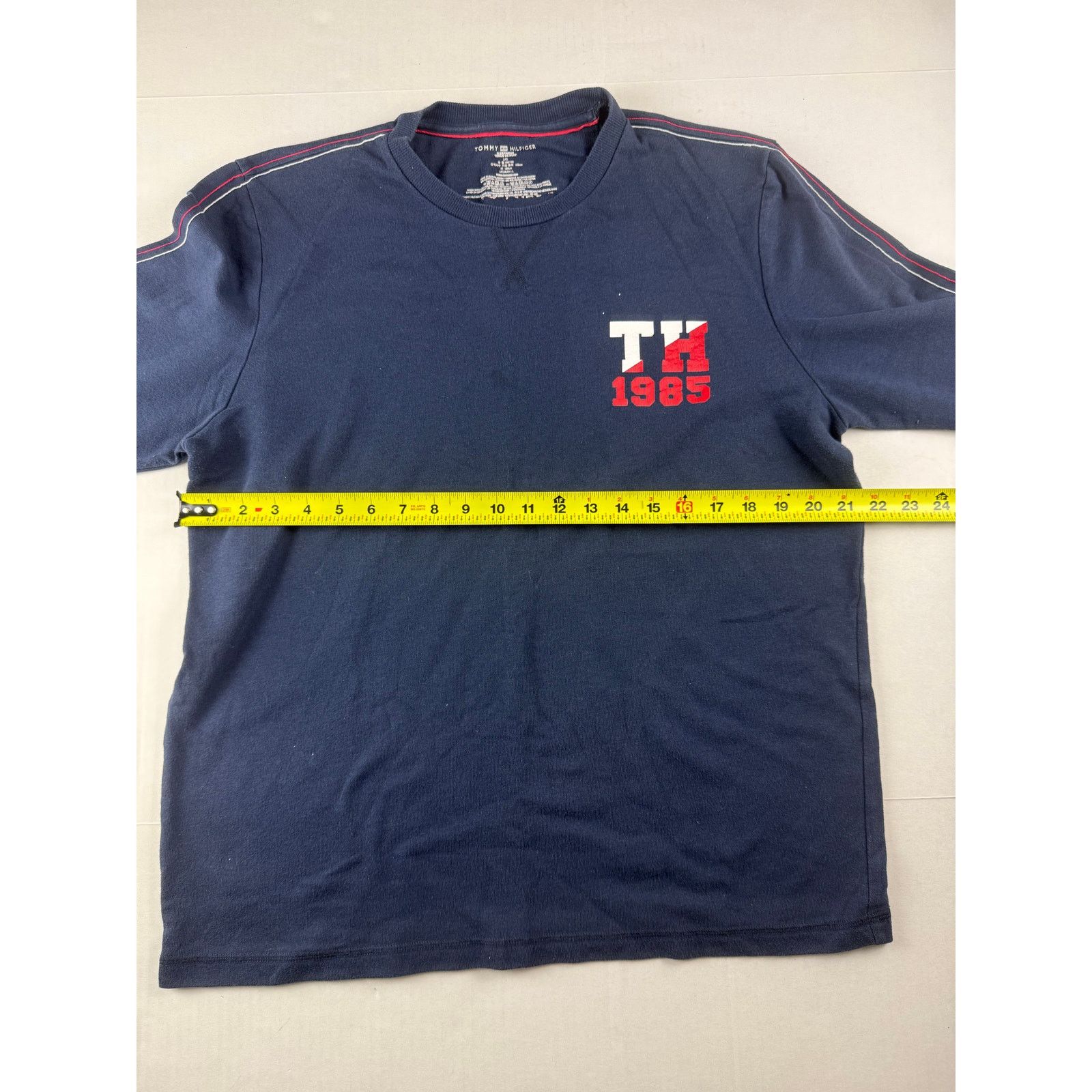 Tommy Hilfiger Tommy Hilfiger Men's Blue Long Sleeve Graphic Sleepwear Tee Size US L / EU 52-54 / 3 - 3 Thumbnail