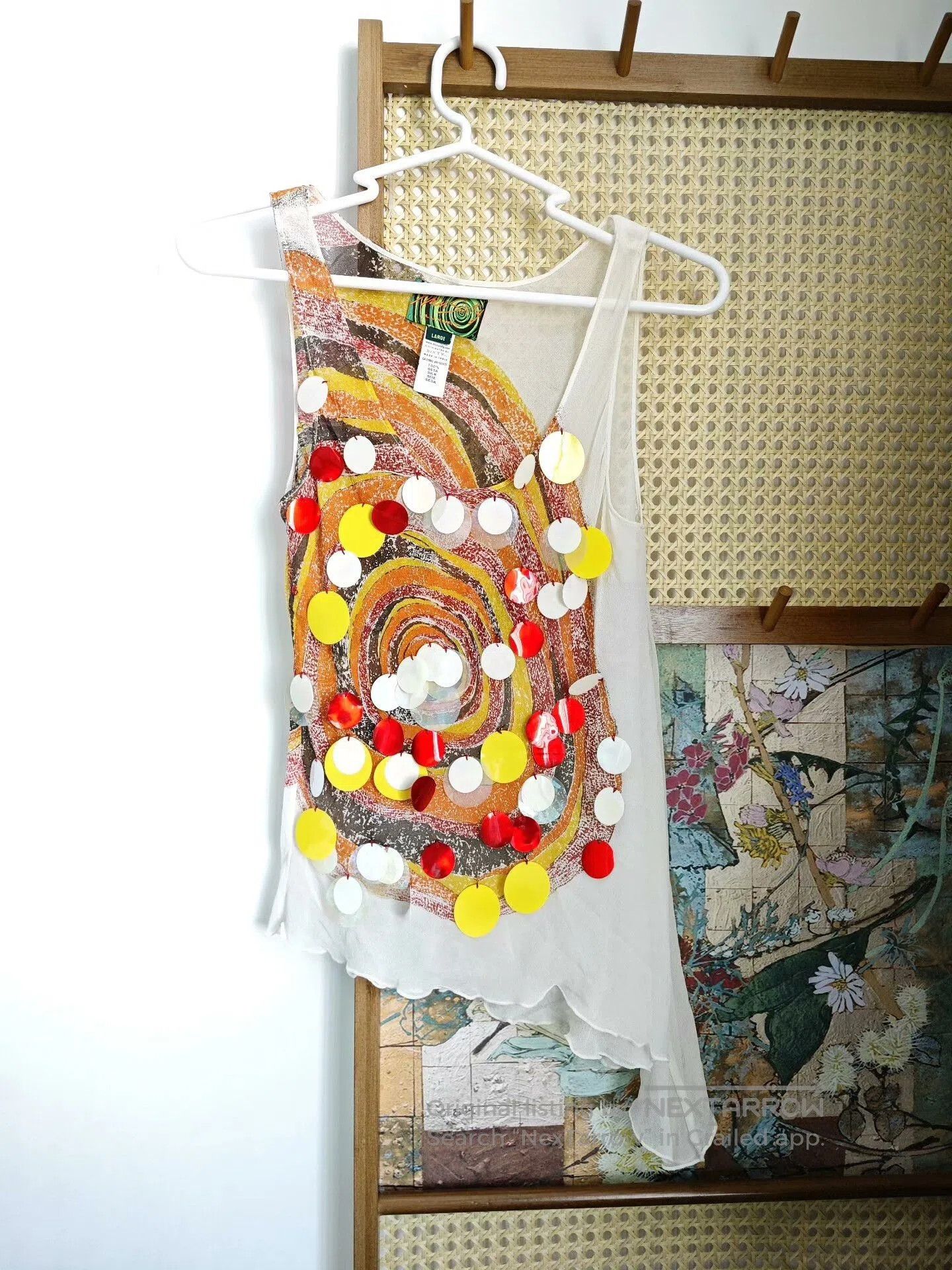 Miss Sixty Miss Sixty Sequin Silk Irregular Vest. Size M / US 6-8 / IT 42-44 - 1 Thumbnail