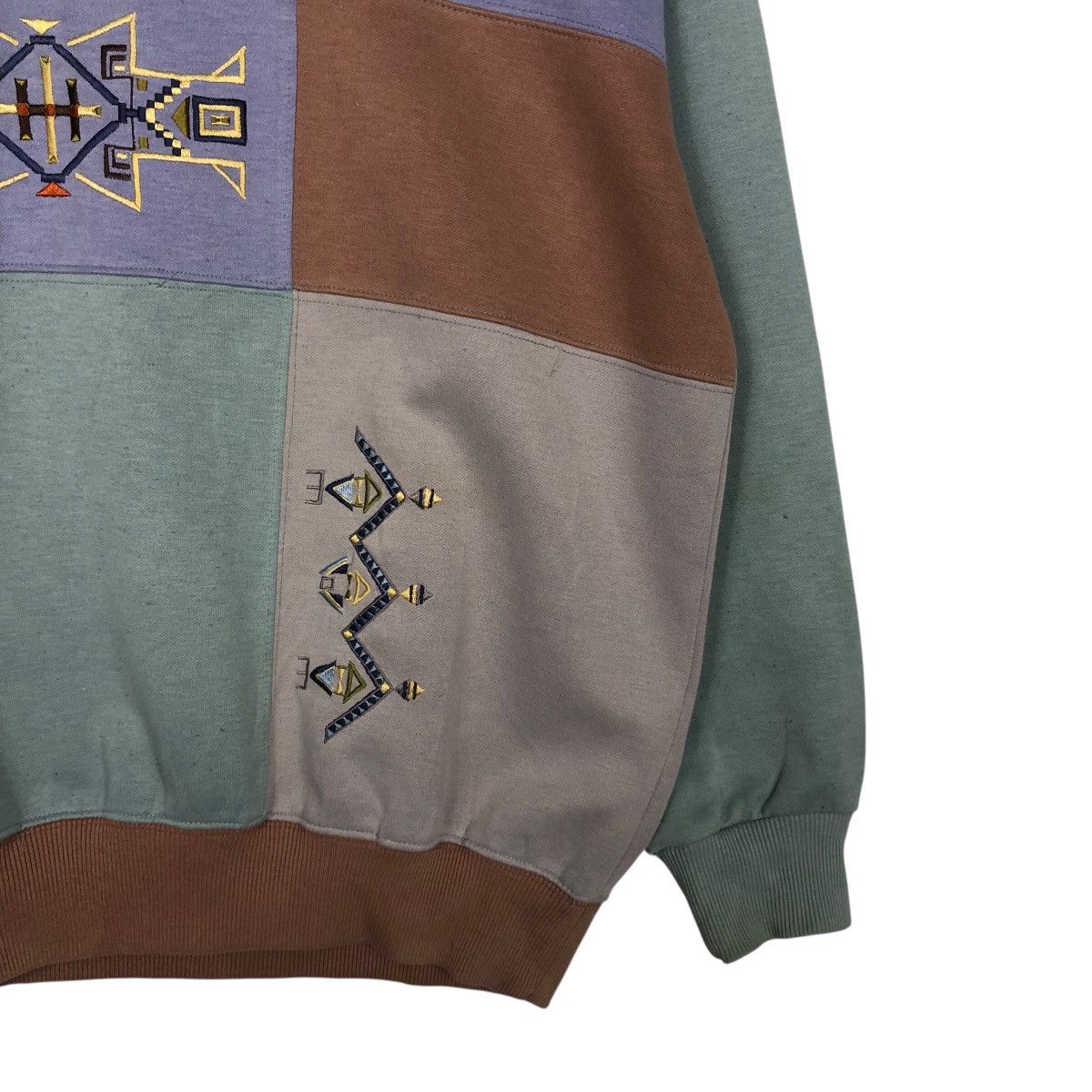 Japanese Brand 📌Vintage Sweatshirt Jazir Patch Work Design Issey Miyake Size US M / EU 48-50 / 2 - 6 Thumbnail