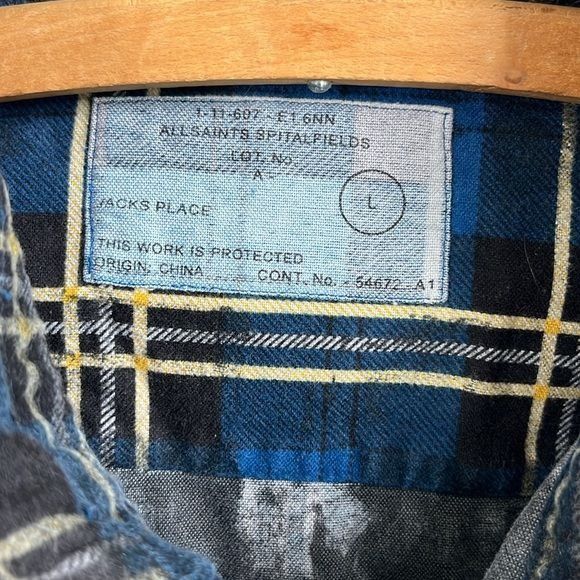 Allsaints AllSaints NYC Wesson Long Sleeve Plaid Shirt Size US L / EU 52-54 / 3 - 8 Thumbnail