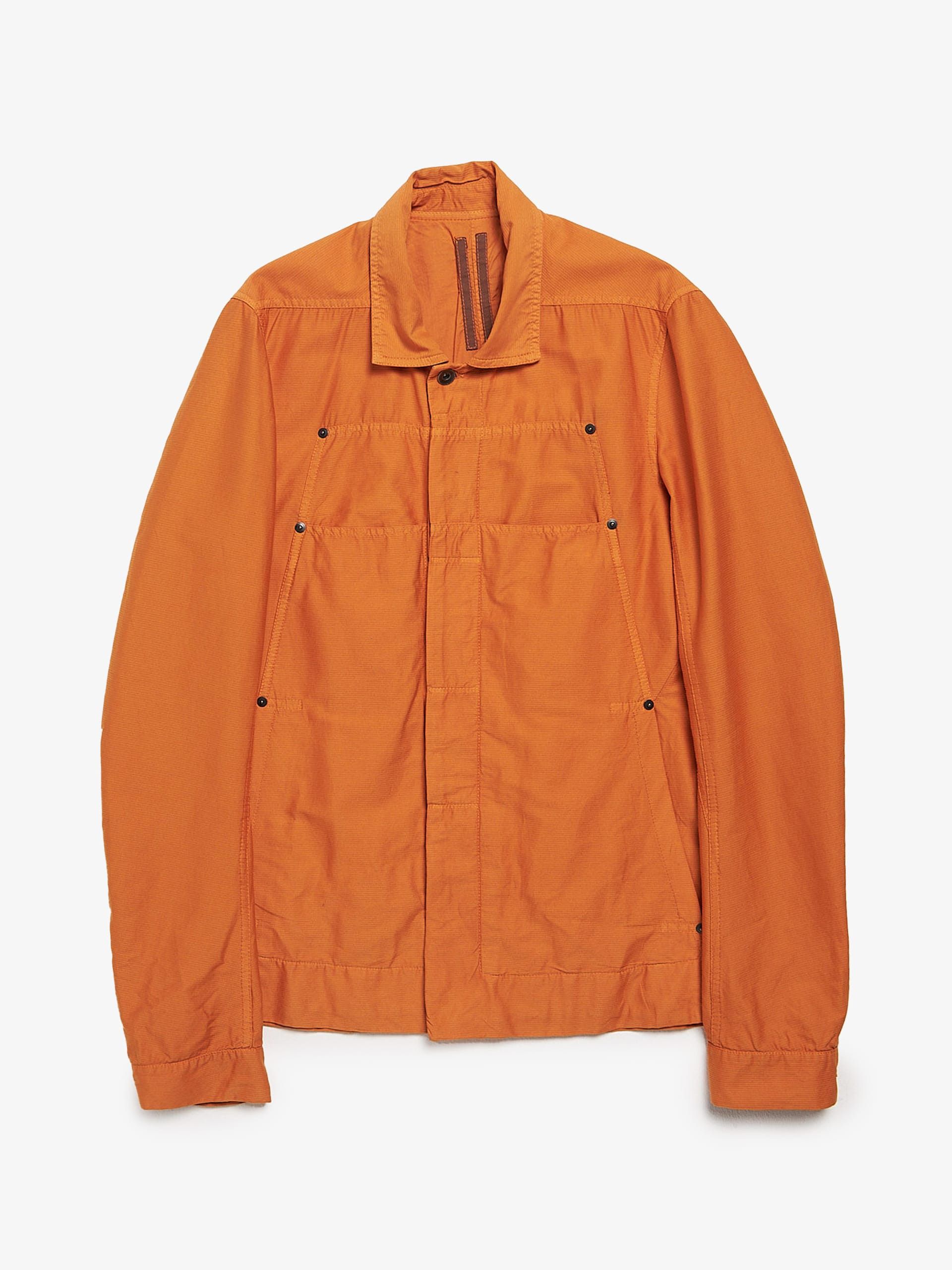Rick Owens Men's Overshirt Certified Cotton Shirt Orange