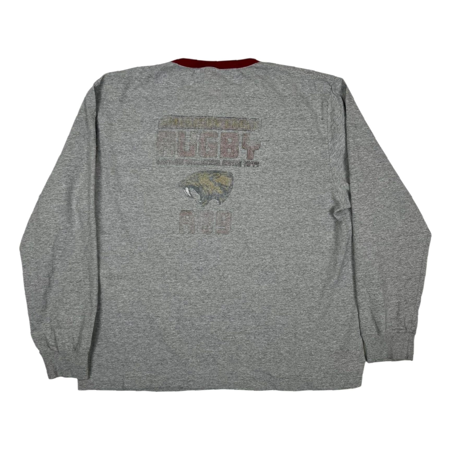 American Eagle Outfitters VINTAGE American Eagle Outfitters Rugby Long Sleeve Shirt Mens Large Gray Y2K Size US L / EU 52-54 / 3 - 2 Thumbnail