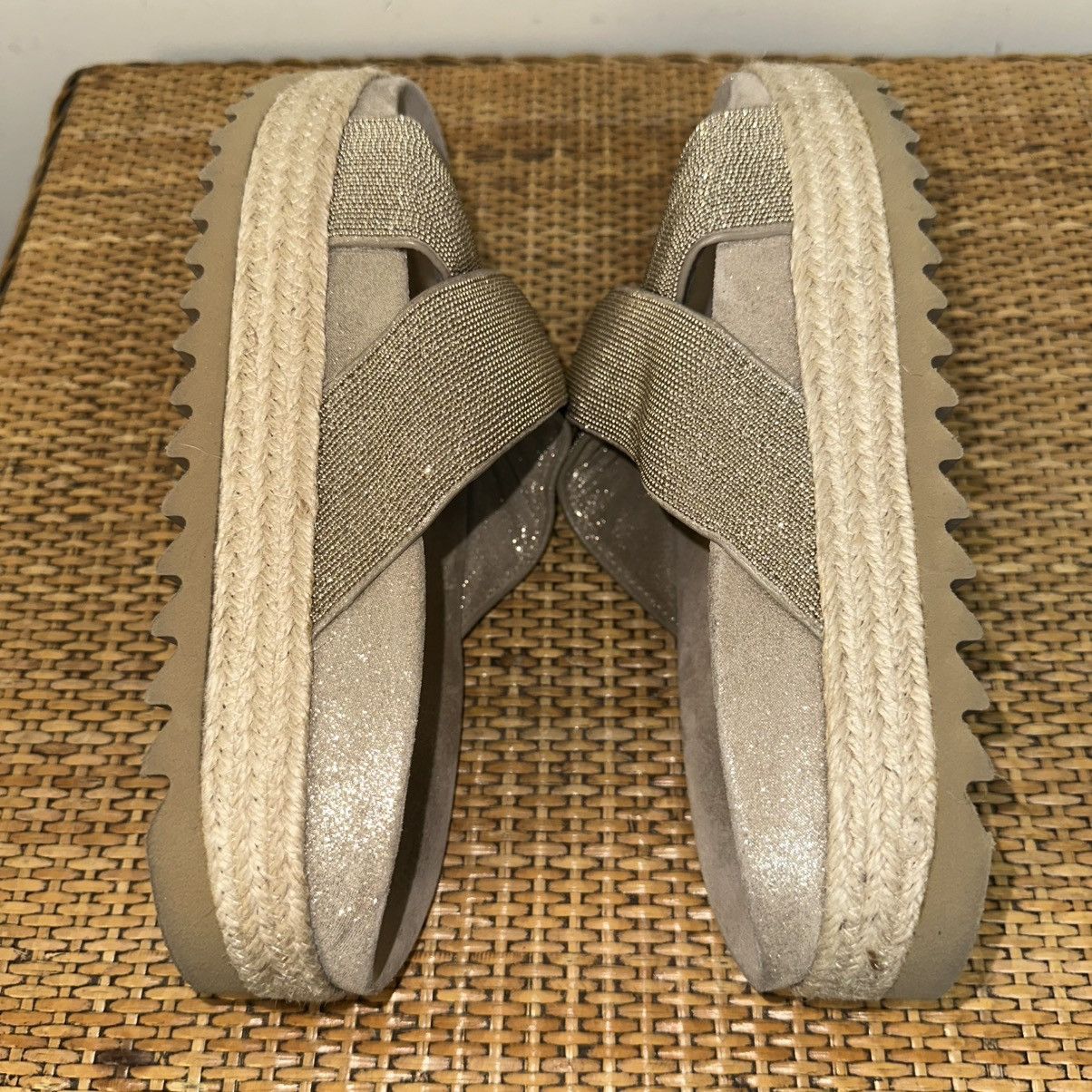 Brunello Cucinelli BRUNELLO CUCINELLI Women 5 Gold Criss Cross Monili Slide Size US 5 / IT 35 - 12 Thumbnail