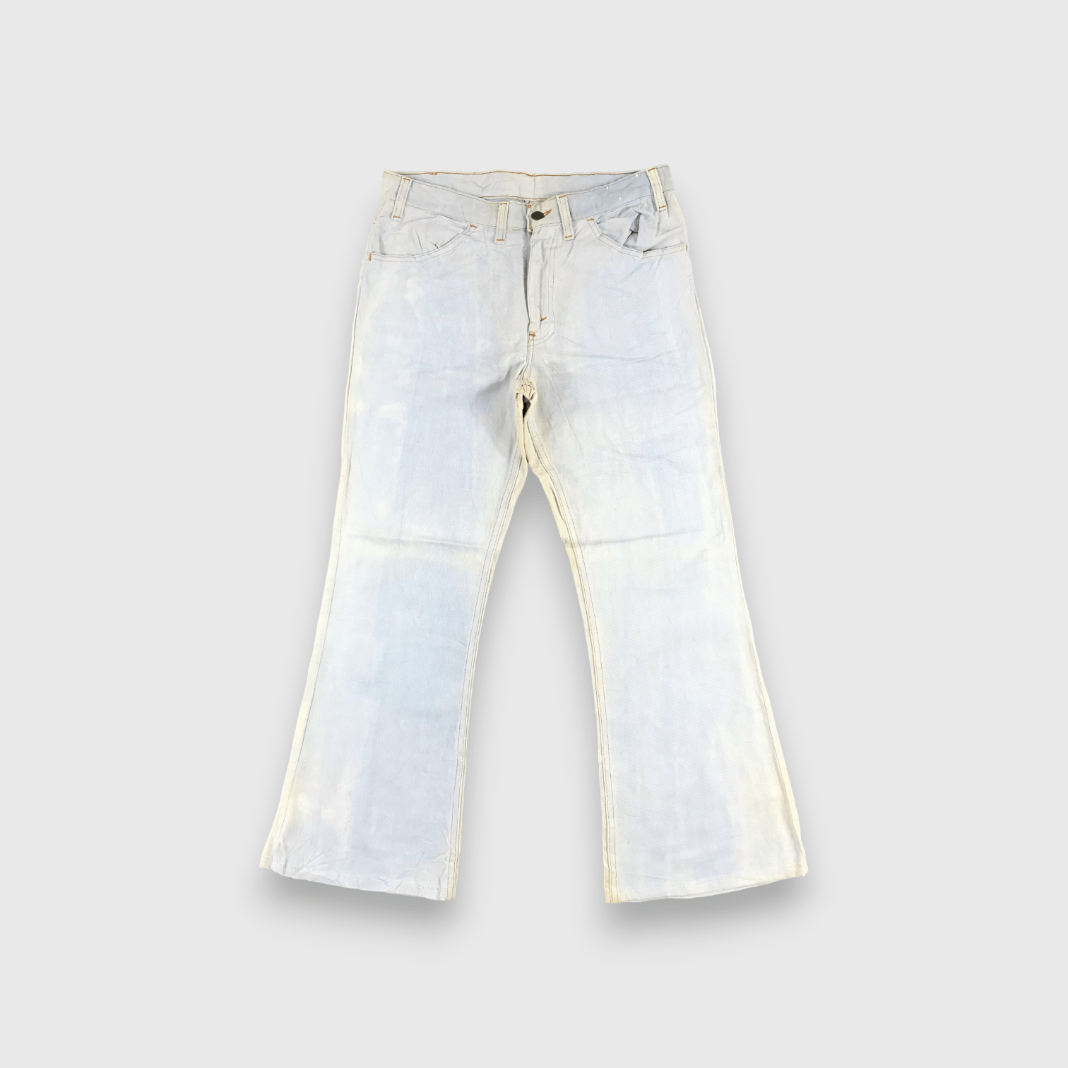 Levi's × Vintage Vintage 80s Levis Jeans White Tab Flare Pants-J818 Size US 33 - 1 Thumbnail