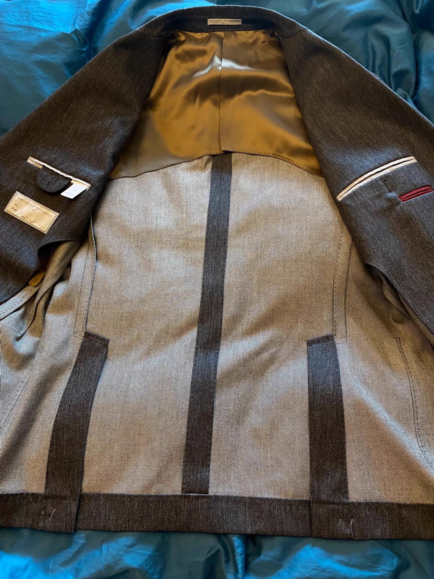 Brunello Cucinelli BRUNELLO CUCINELLI Italian Gray Wool Blazer (New, 50) Size 50R - 6 Thumbnail