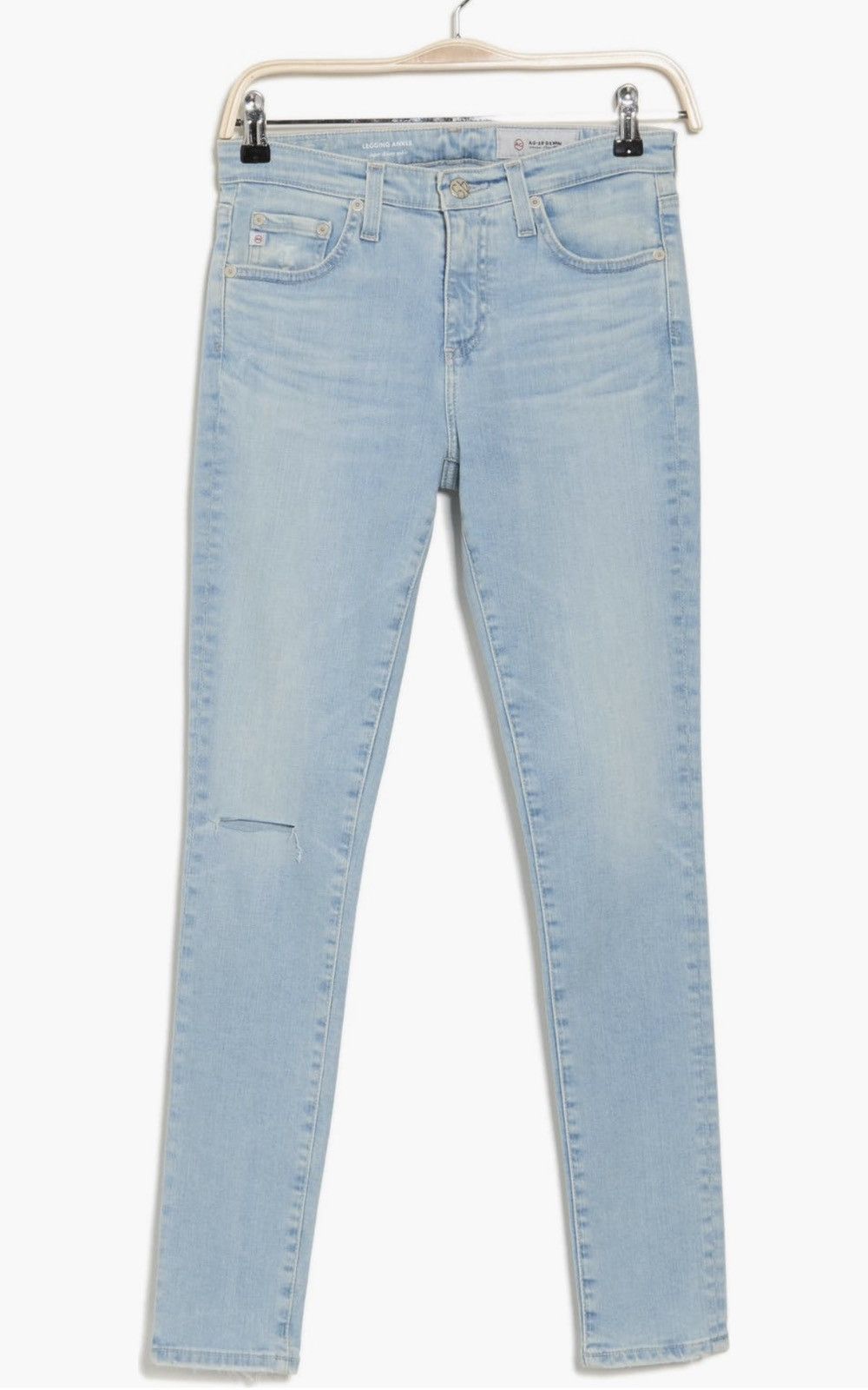 AG Adriano Goldschmied AG Jeans Ripped Legging Ankle Jeans 27 Years Coexist so 28 Size 28" / US 6 / IT 42 - 3 Thumbnail