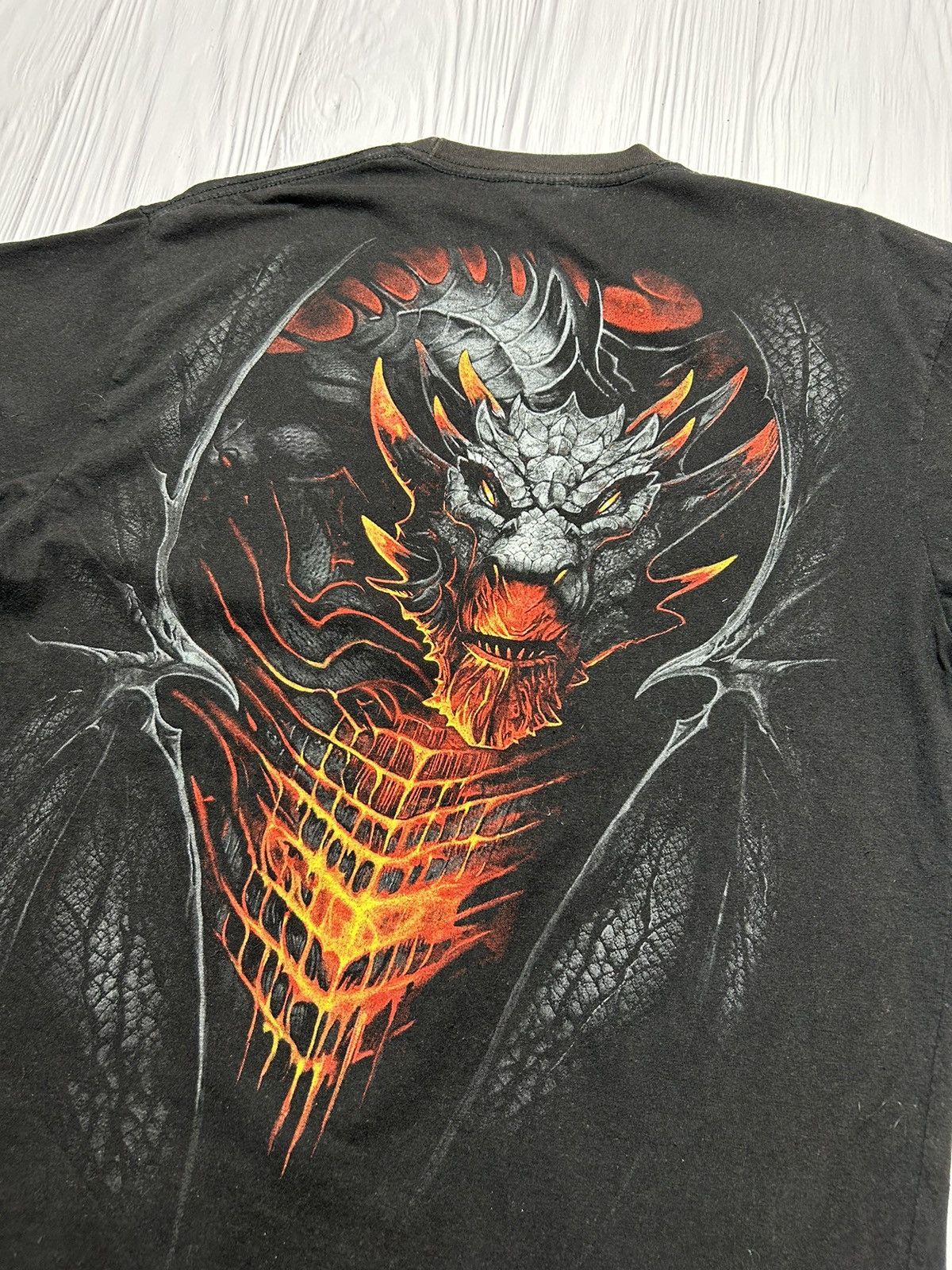 Vintage Vintage Y2K Fire Dragon Allprinted T-Shirt Size US L / EU 52-54 / 3 - 7 Thumbnail