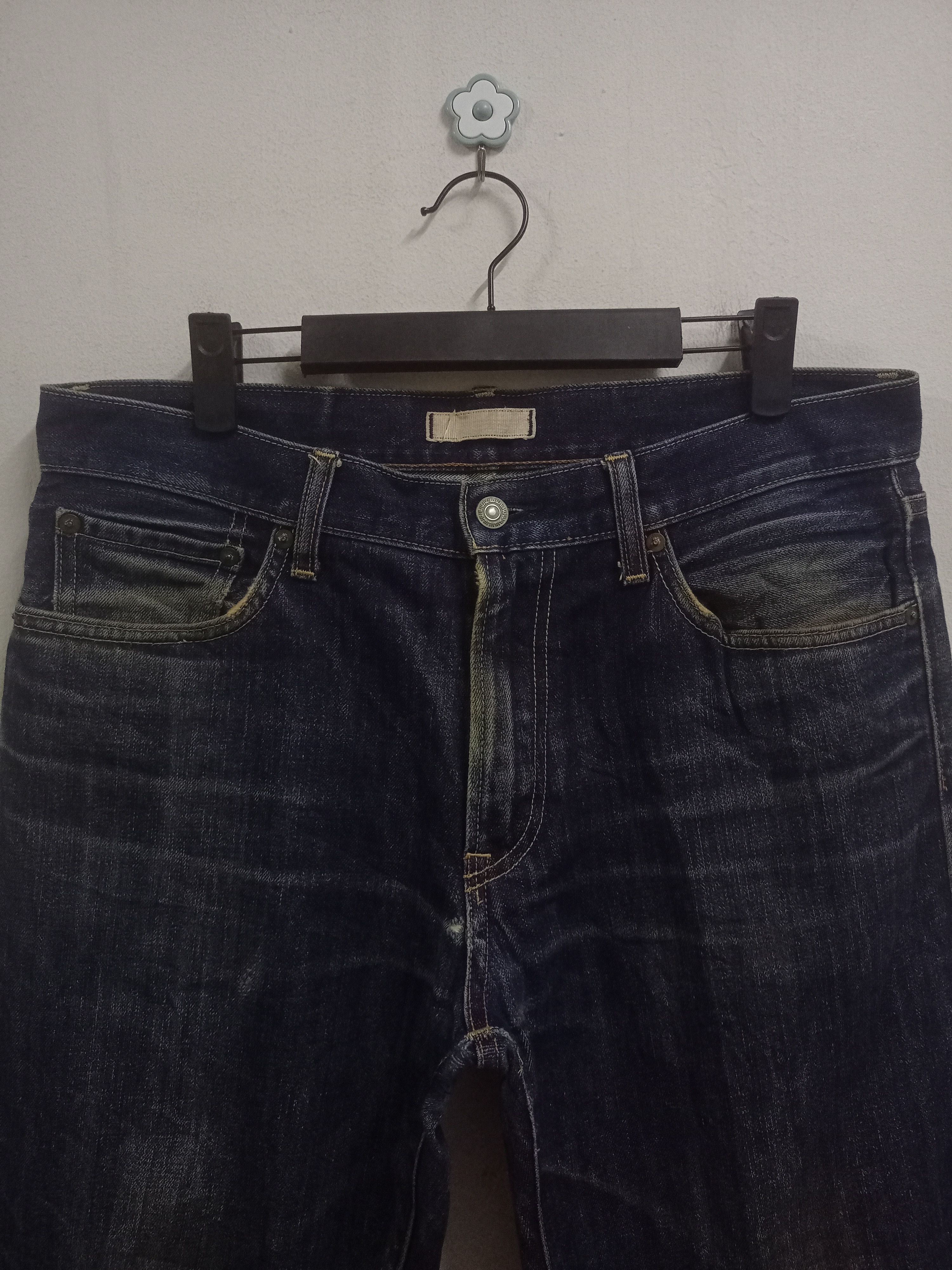 Japanese Brand × Uniqlo Vintage Japanese Uniqlo Mud Wash Style Loose Jeans 34x31 Size US 34 / EU 50 - 4 Thumbnail