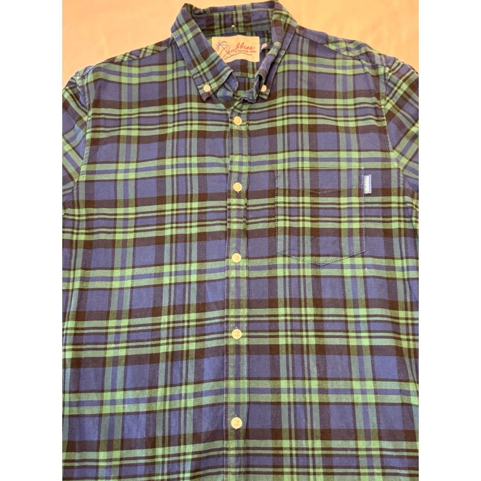 Chubbies Chubbies Shirt Mens Large Blue Plaid Flannel Button Down Long Sleeve Cotton Stretch Size US L / EU 52-54 / 3 - 2 Thumbnail