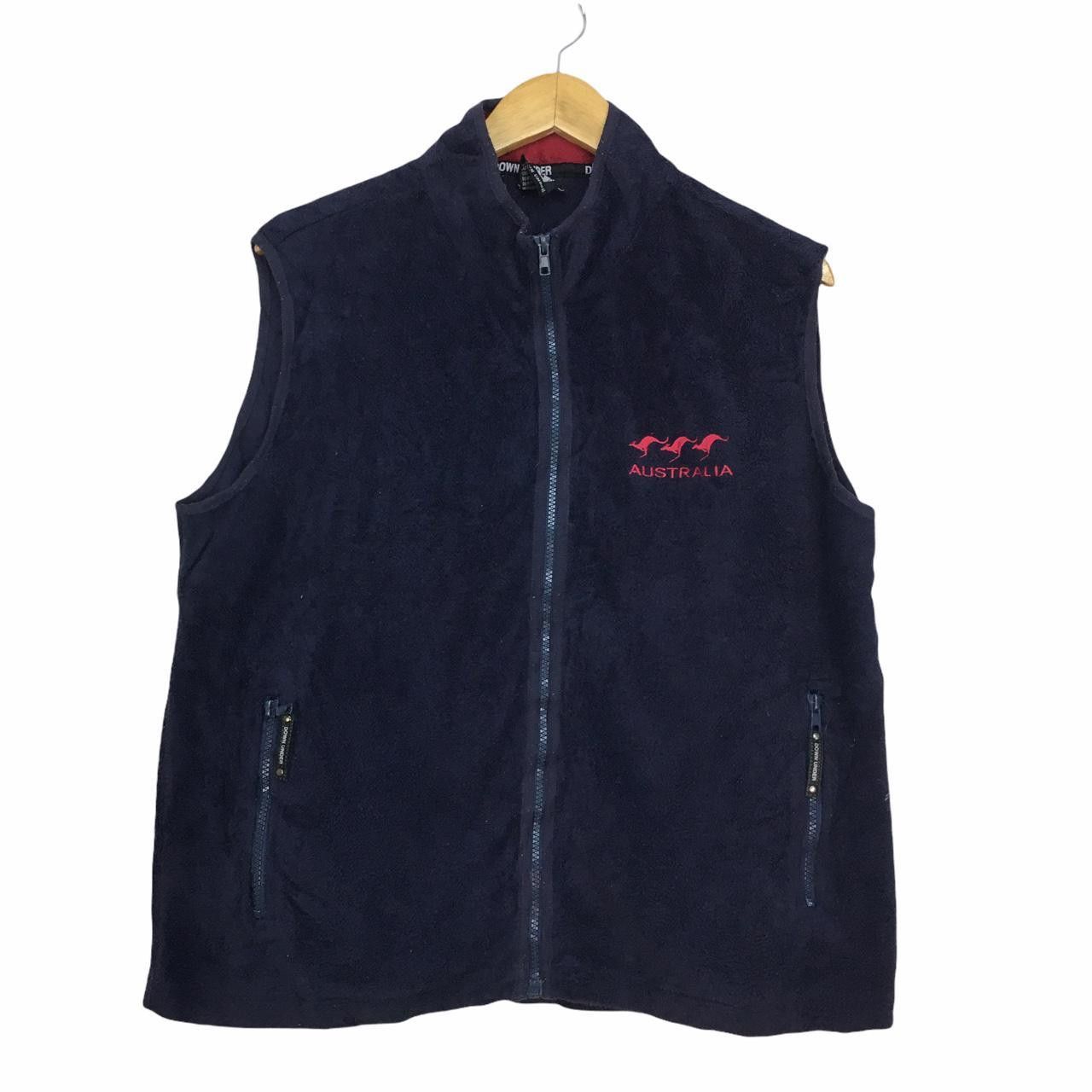 Vintage Vtg DOWN UNDER Australia Zip Up Fleece Vest Sweater Size US L / EU 52-54 / 3 - 1 Thumbnail