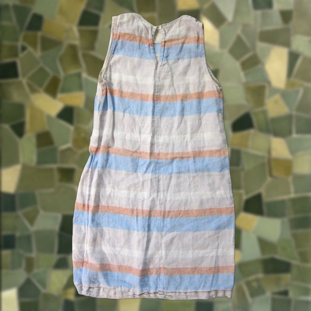 Cynthia Rowley Cynthia Rowley 100% Linen Blue Stripe Sleeveless Tunic Sheath Dress Women 6 Size M / US 6-8 / IT 42-44 - 1 Thumbnail