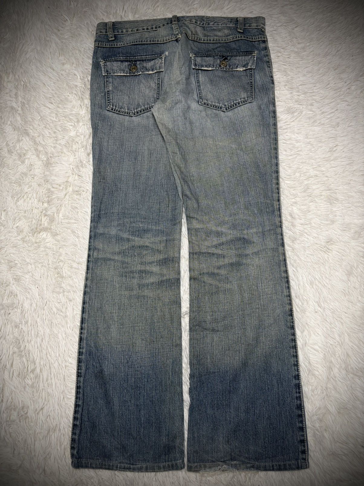 Japanese Brand Vintage Abahouse flared denim Size US 33 - 1 Thumbnail