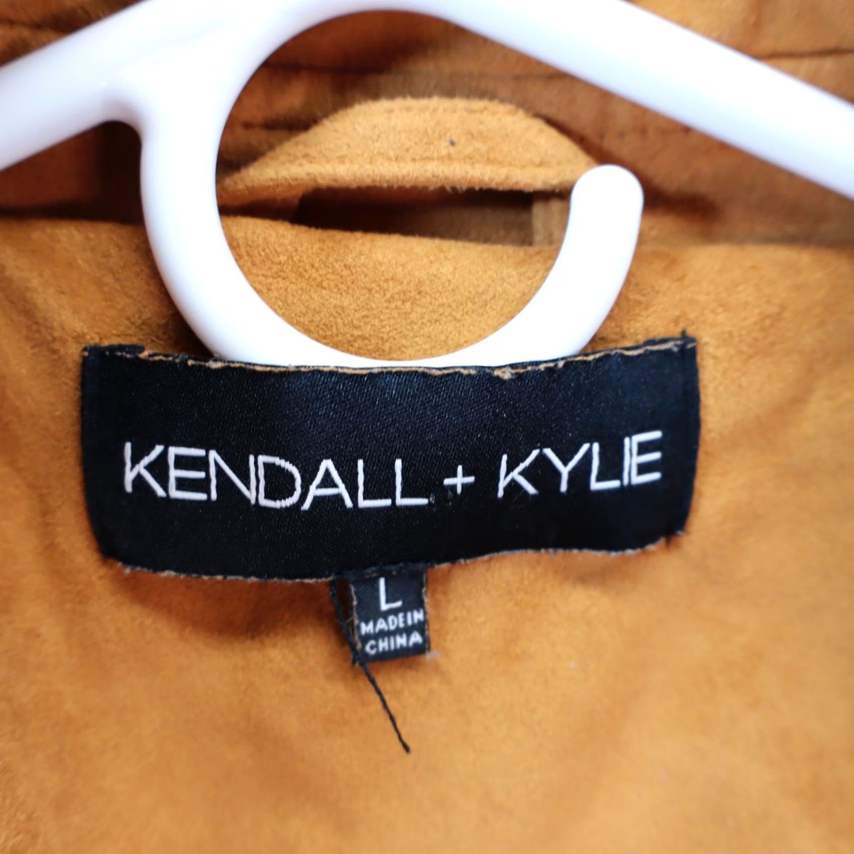 Vintage Kendall + Kylie Women Long Jacket Vest Orange Velour Button L Size L / US 10 / IT 46 - 5 Thumbnail