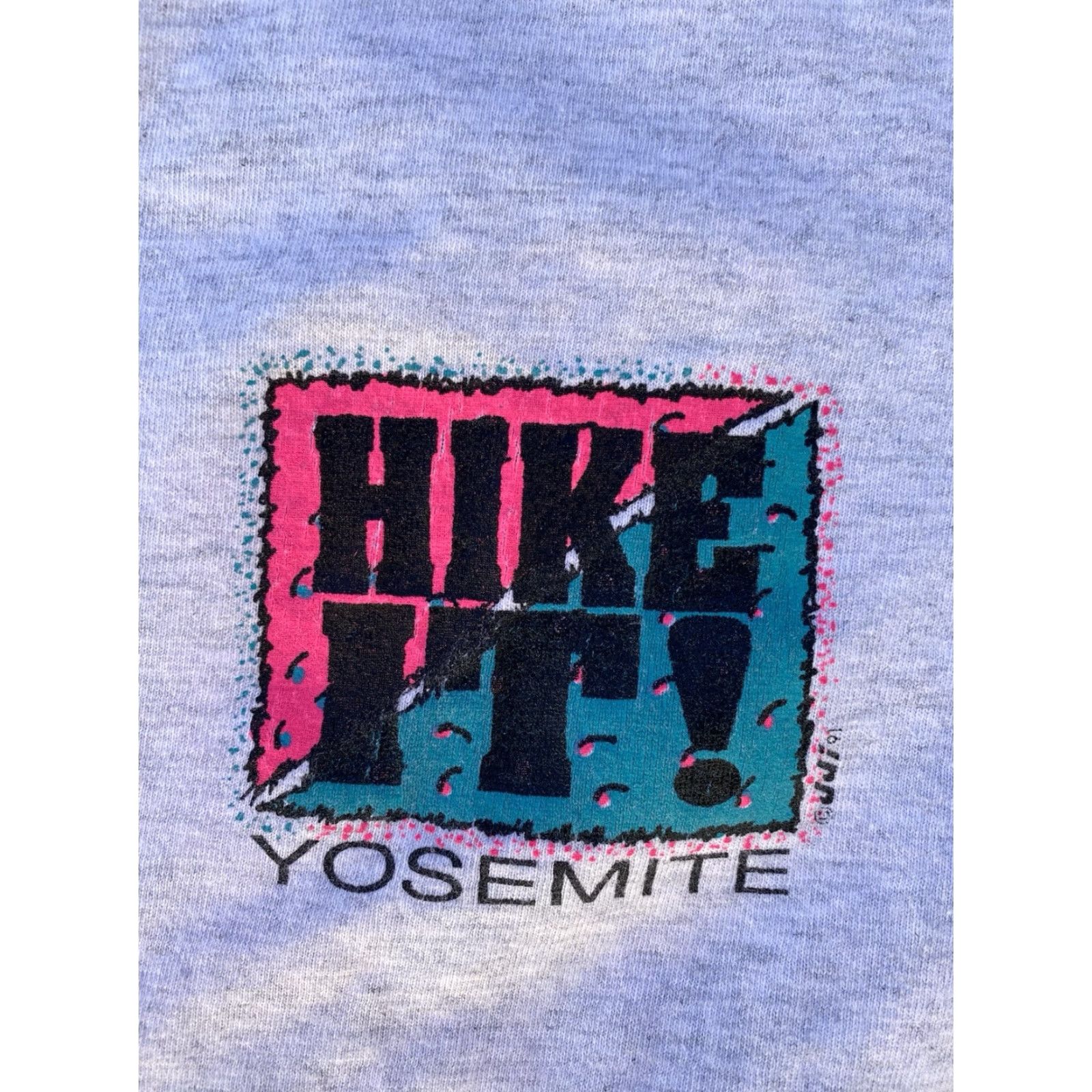 Jerzees VINTAGE Jerzees T-Shirt Hike It Yosemite Go Take A Hike Neon Geometric Graphics Gray Size M Men Shirt Size US M / EU 48-50 / 2 - 3 Thumbnail