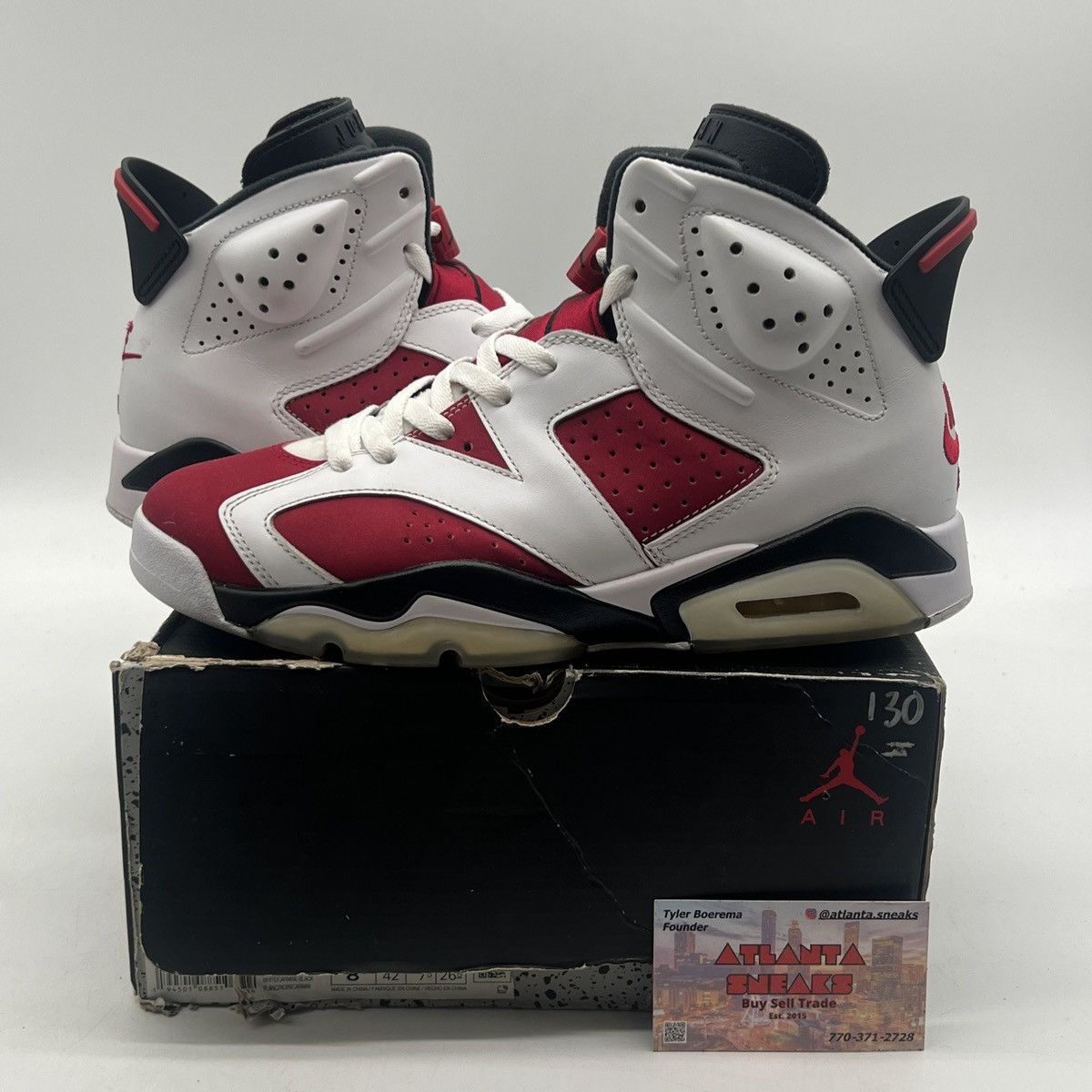 Jordan Brand Air Jordan 6 Carmine Size US 8.5 / EU 41-42 - 1 Thumbnail