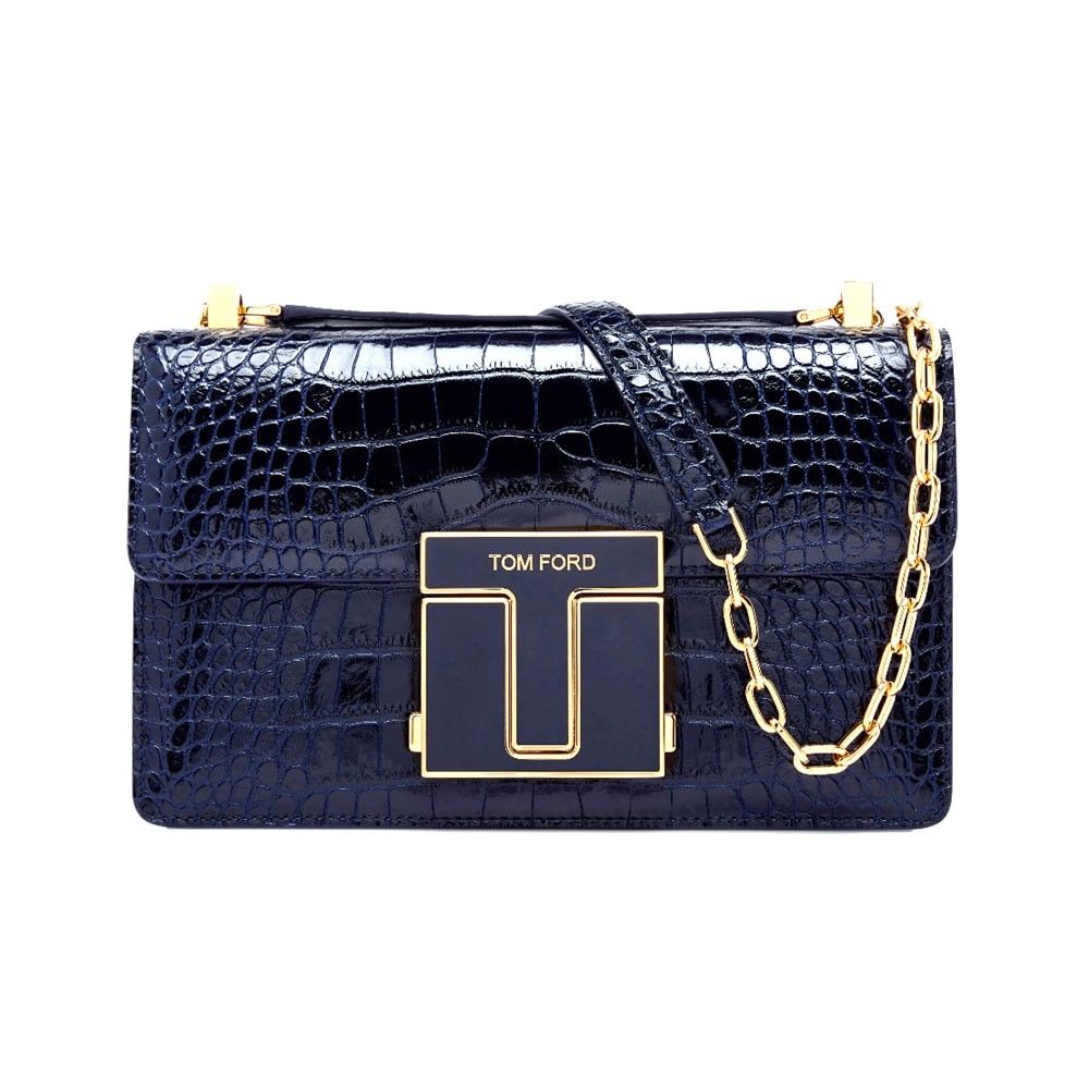 Tom Ford o1loc1c0724 Size: OS / Leather Shoulder Bag in Navy Blue Size ONE SIZE - 1 Preview