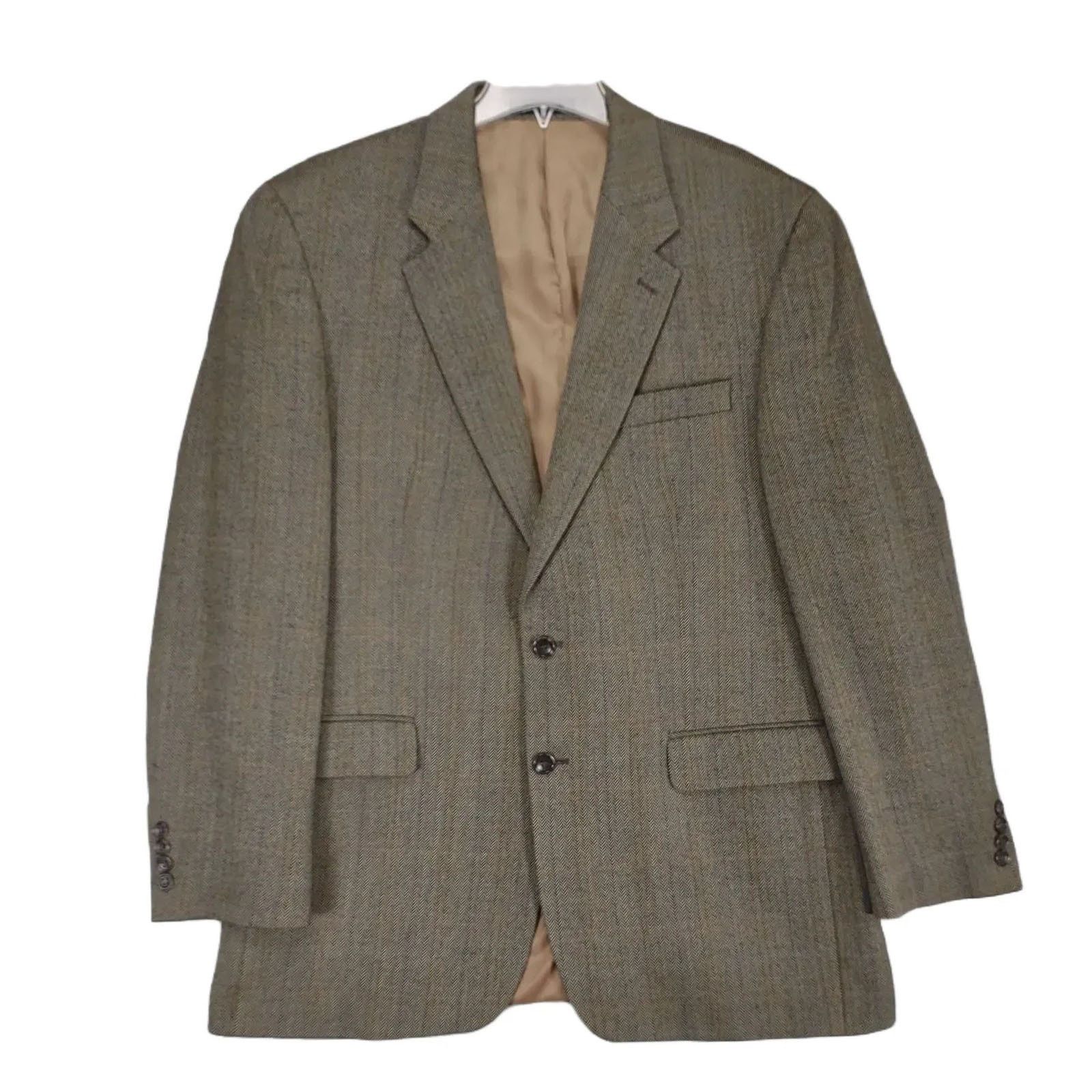Izod IZOD Men's 44L Wool Herringbone Tweed Sports Coat Blazer Size 44L - 1 Thumbnail