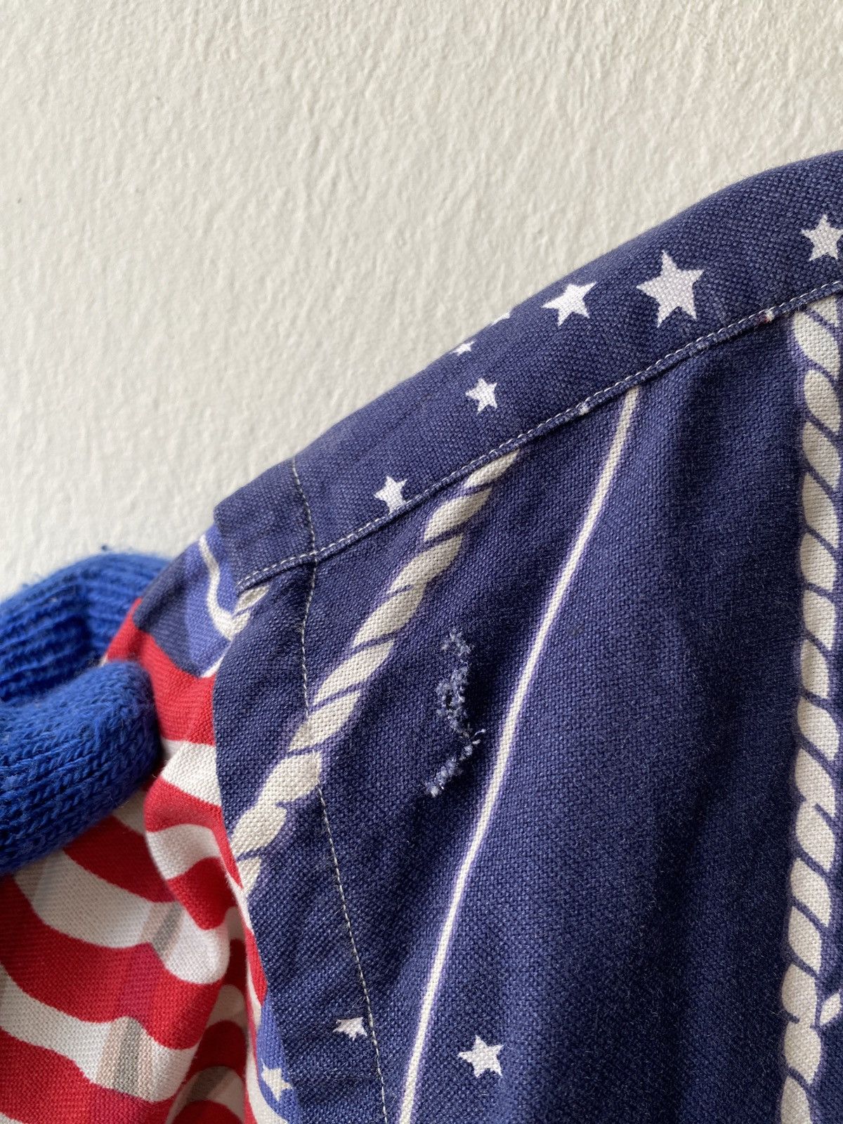 Polo Ralph Lauren × Ralph Lauren × Vintage Vintage Ralph Lauren American Flag Fullprint Button Up Shirt Size US XXL / EU 58 / 5 - 11 Thumbnail