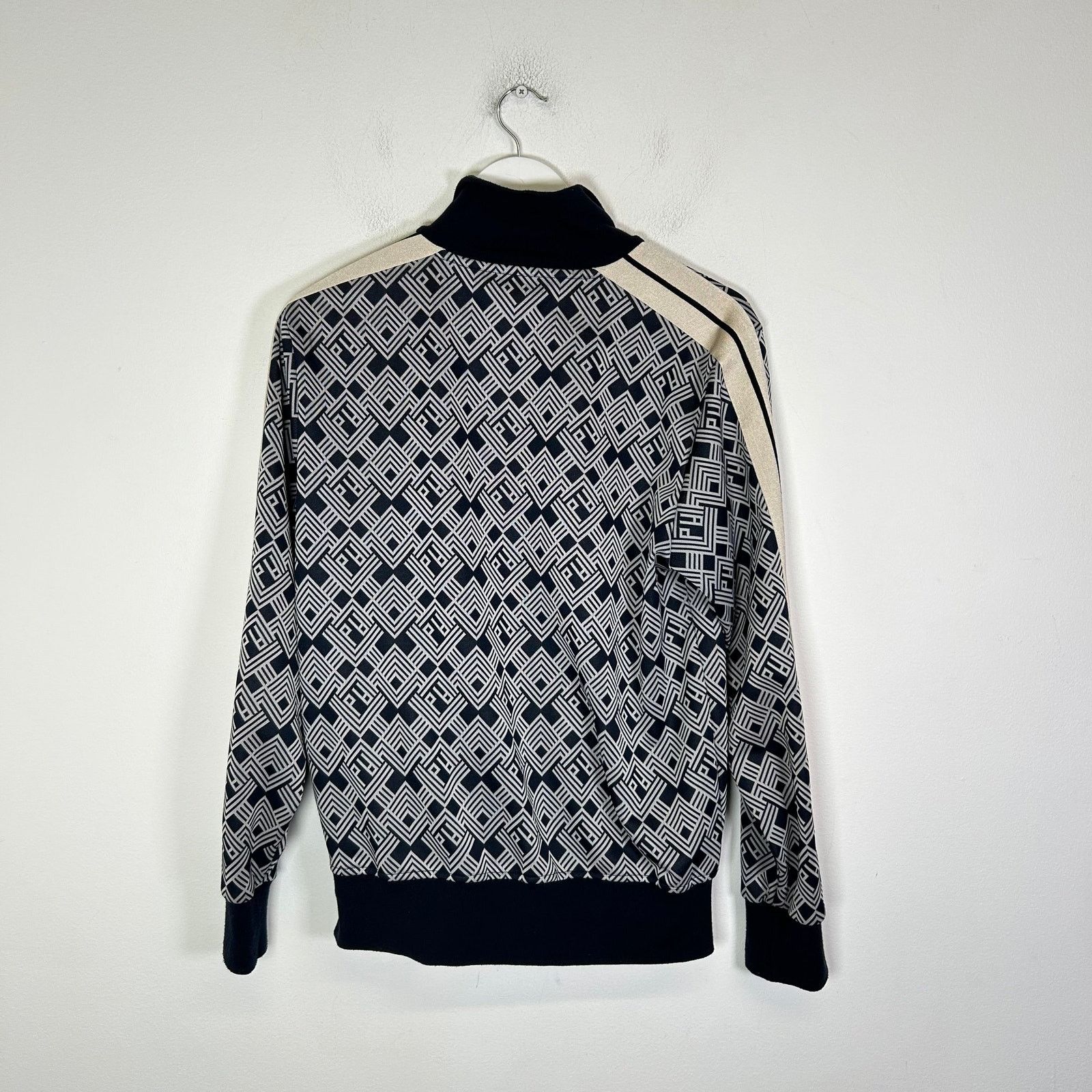 Palm Angels Palm Angels Navy Squared Art Deco Track Jacket Size M Size US M / EU 48-50 / 2 - 2 Thumbnail
