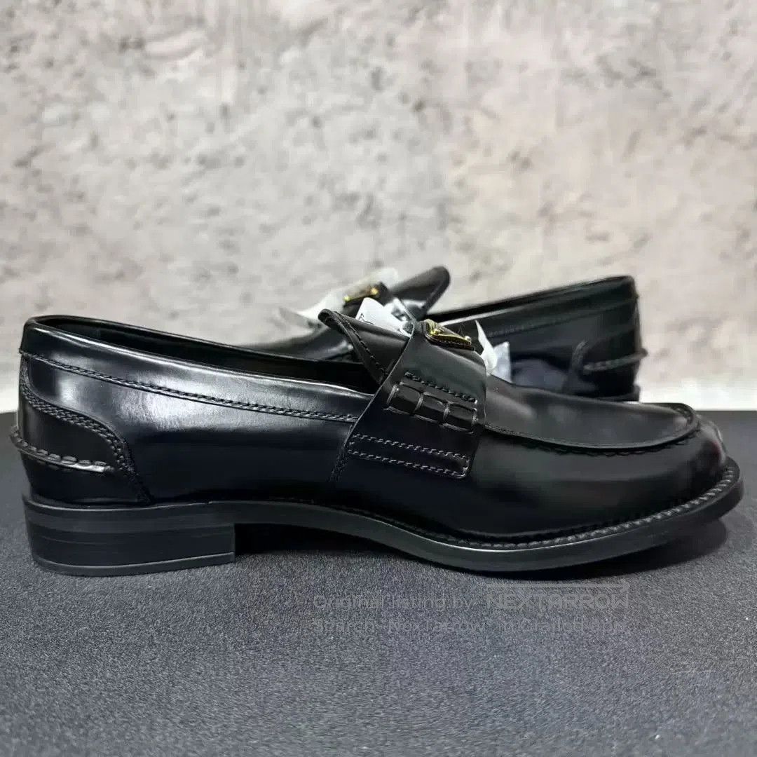 Prada prada black leather loafers size 38. Size US 7.5 / IT 37.5 - 4 Thumbnail