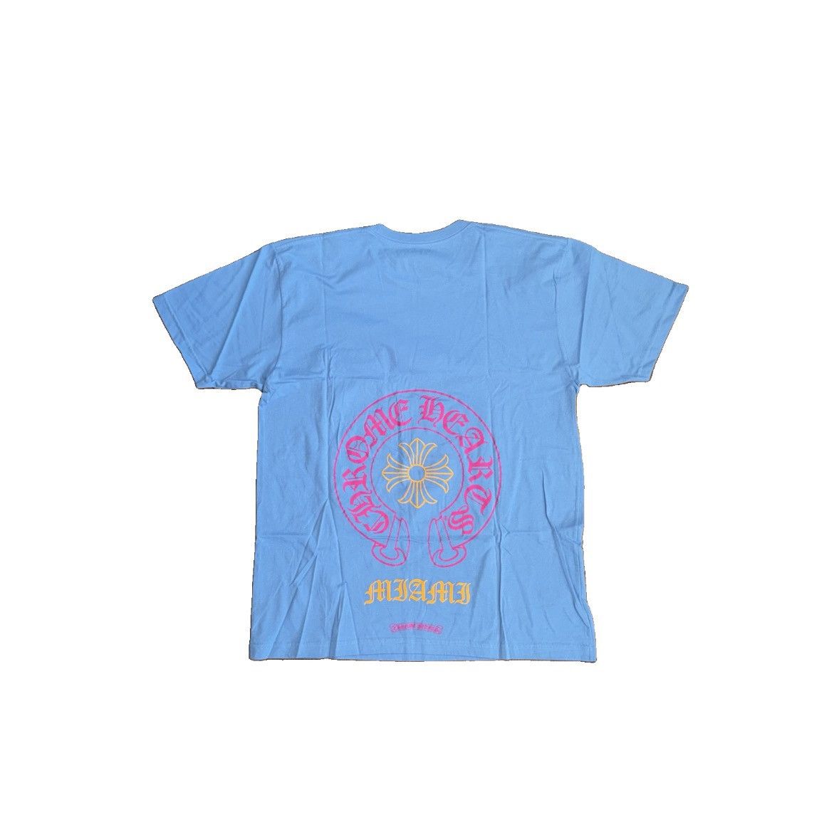 Chrome Hearts Chrome Hearts Neon Pink Stripe Logo Tee | Grailed