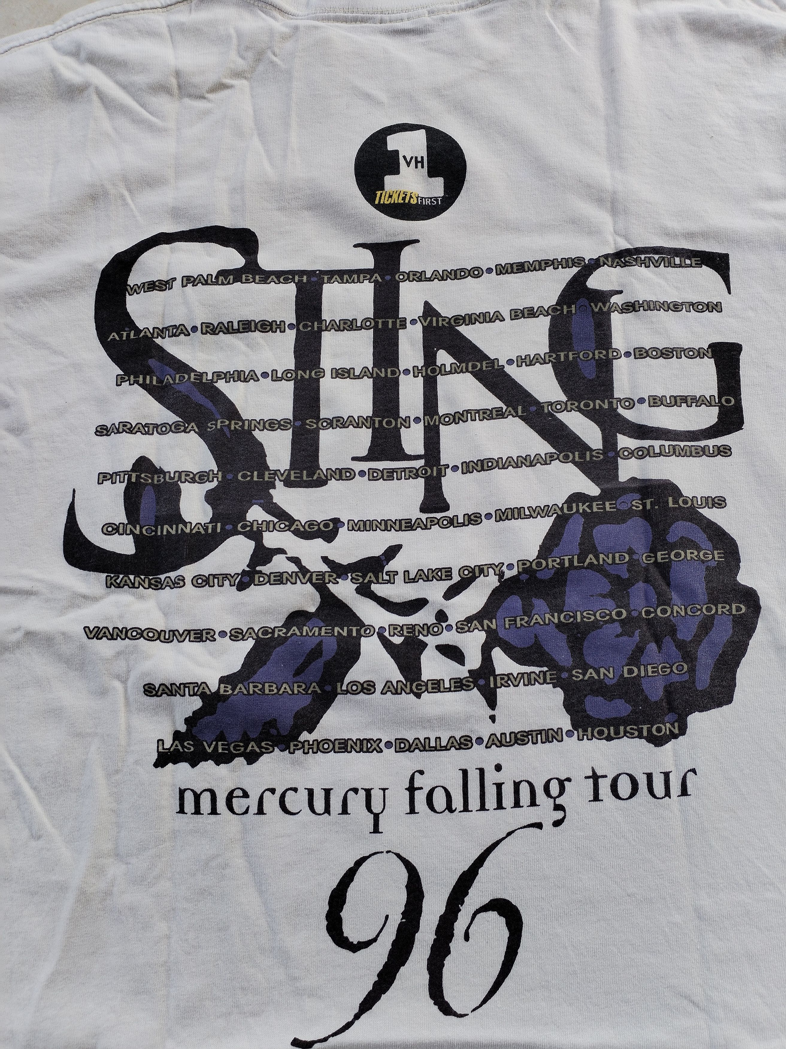 Vintage Vintage Sting Mercury Falling Tour 96 Size US L / EU 52-54 / 3 - 5 Thumbnail