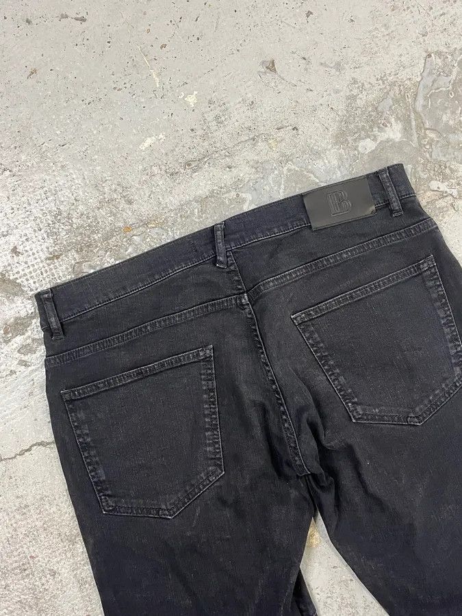 Pierre Balmain 2010s Pierre Balmain Black Biker Denim Jeans Size US 34 / EU 50 - 8 Thumbnail