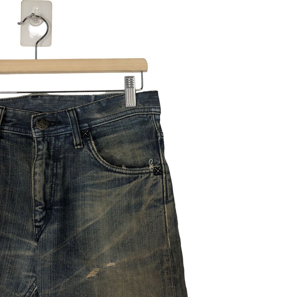 Japanese Brand 🔥90’s VINTAGE STRAIGHT CUT DISTRESSED DENIM JEANS LEE Size US 32 / EU 48 - 5 Thumbnail