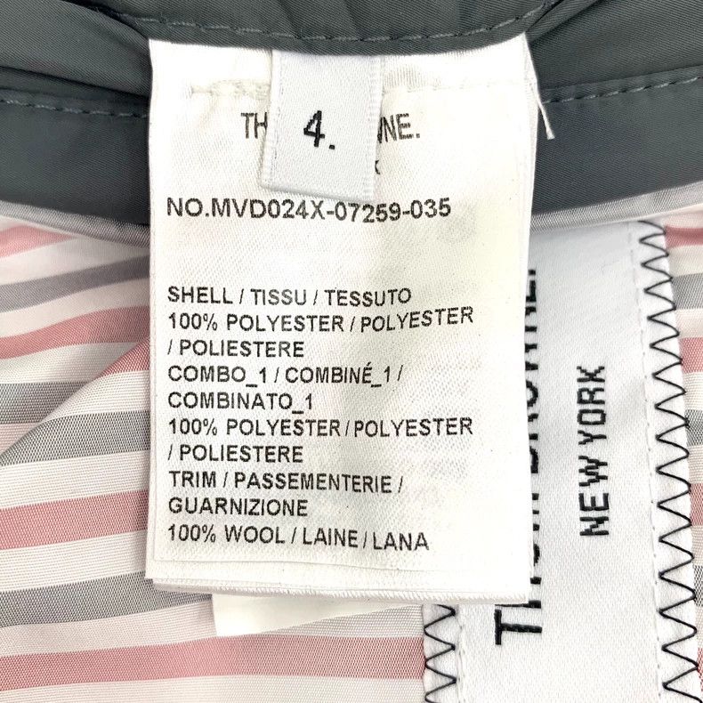 Thom Browne Thom browne Blue classic four-bar stand-up collar zipper do Size US XL / EU 56 / 4 - 7 Thumbnail