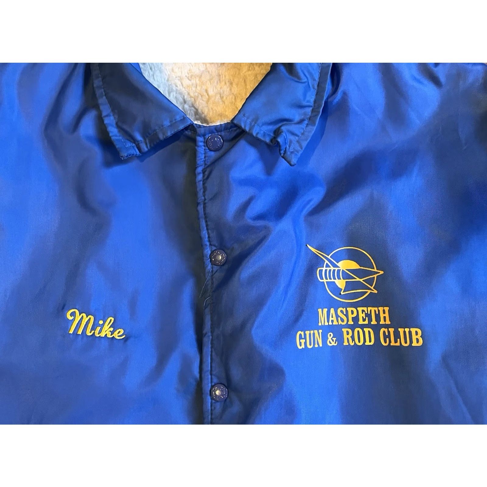 Vintage VINTAGE Maspeth Gun & Rod Club Sherpa Lined Jacket Men’s Large Blue 80s Size US L / EU 52-54 / 3 - 3 Thumbnail