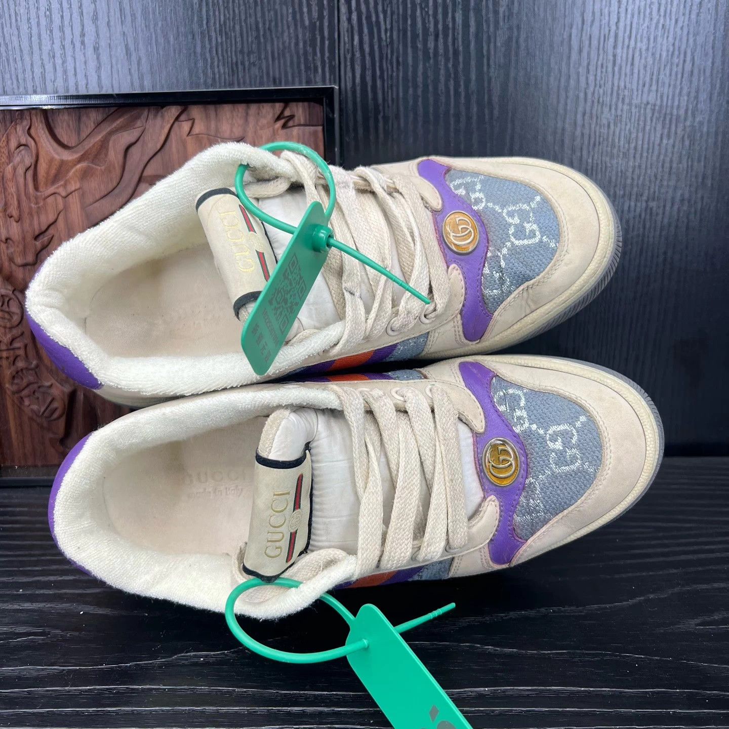 Gucci Gucci Purple Distressed Sneakers 36.5 Boxed Size US 5.5 / IT 35.5 - 6 Thumbnail