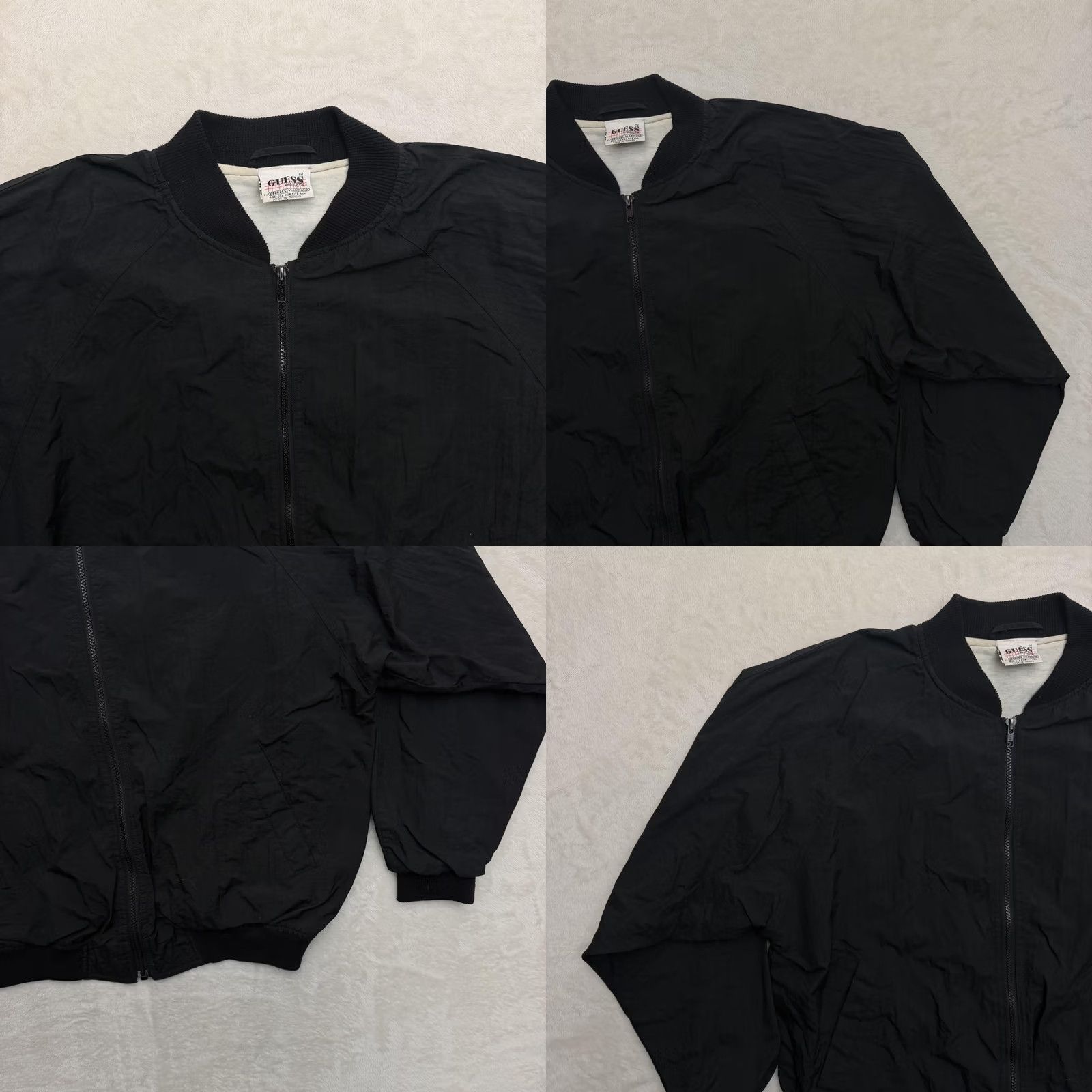 Guess VINTAGE GUESS Georges Marciano Jacket Mens One Size Large Black Bomber USA Flag Size US M / EU 48-50 / 2 - 9 Thumbnail