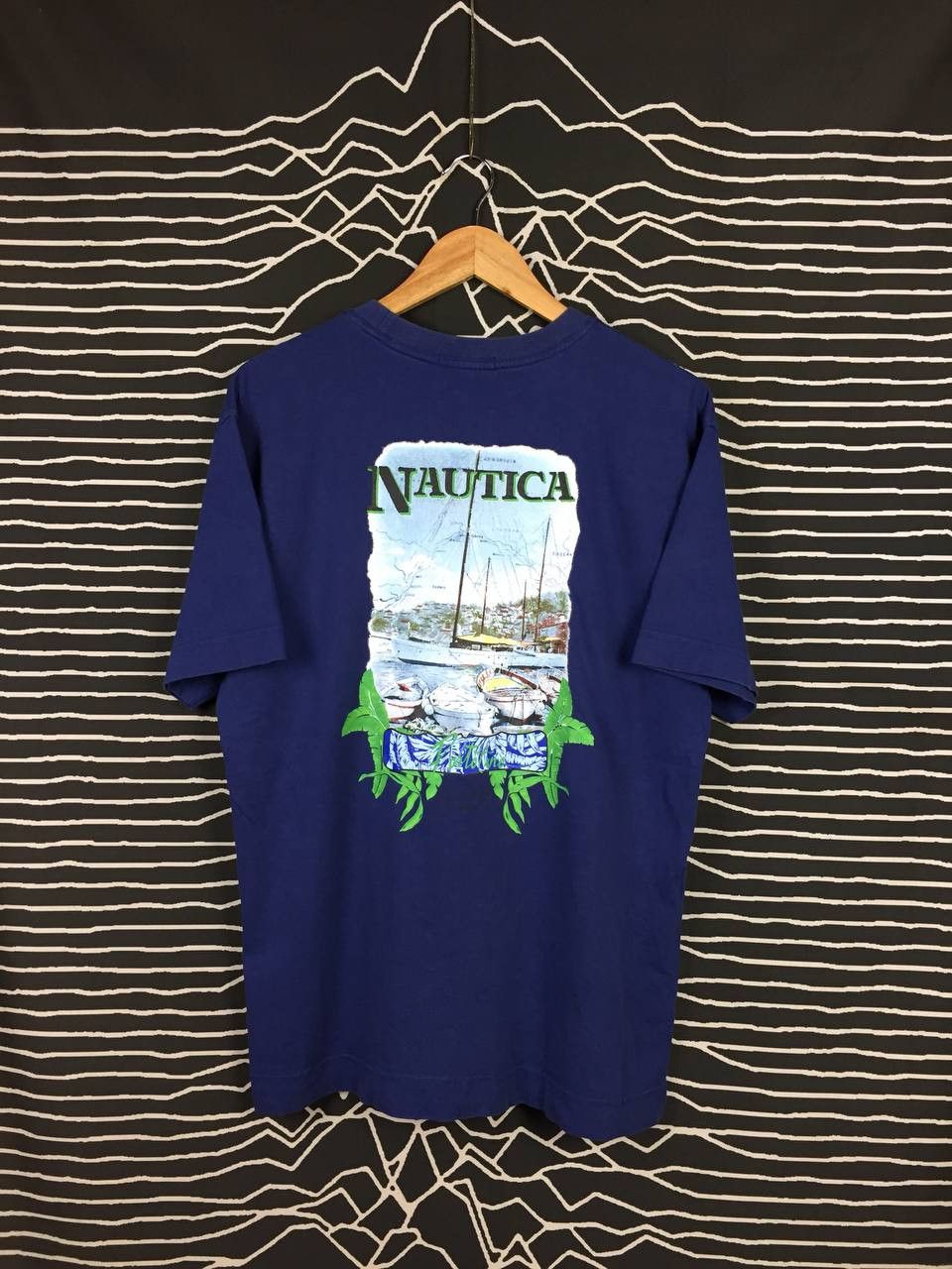 Nautica × Vintage Vtg Nautica Portofino Boat Water Sailing Graphic Tee Size US M / EU 48-50 / 2 - 1 Thumbnail
