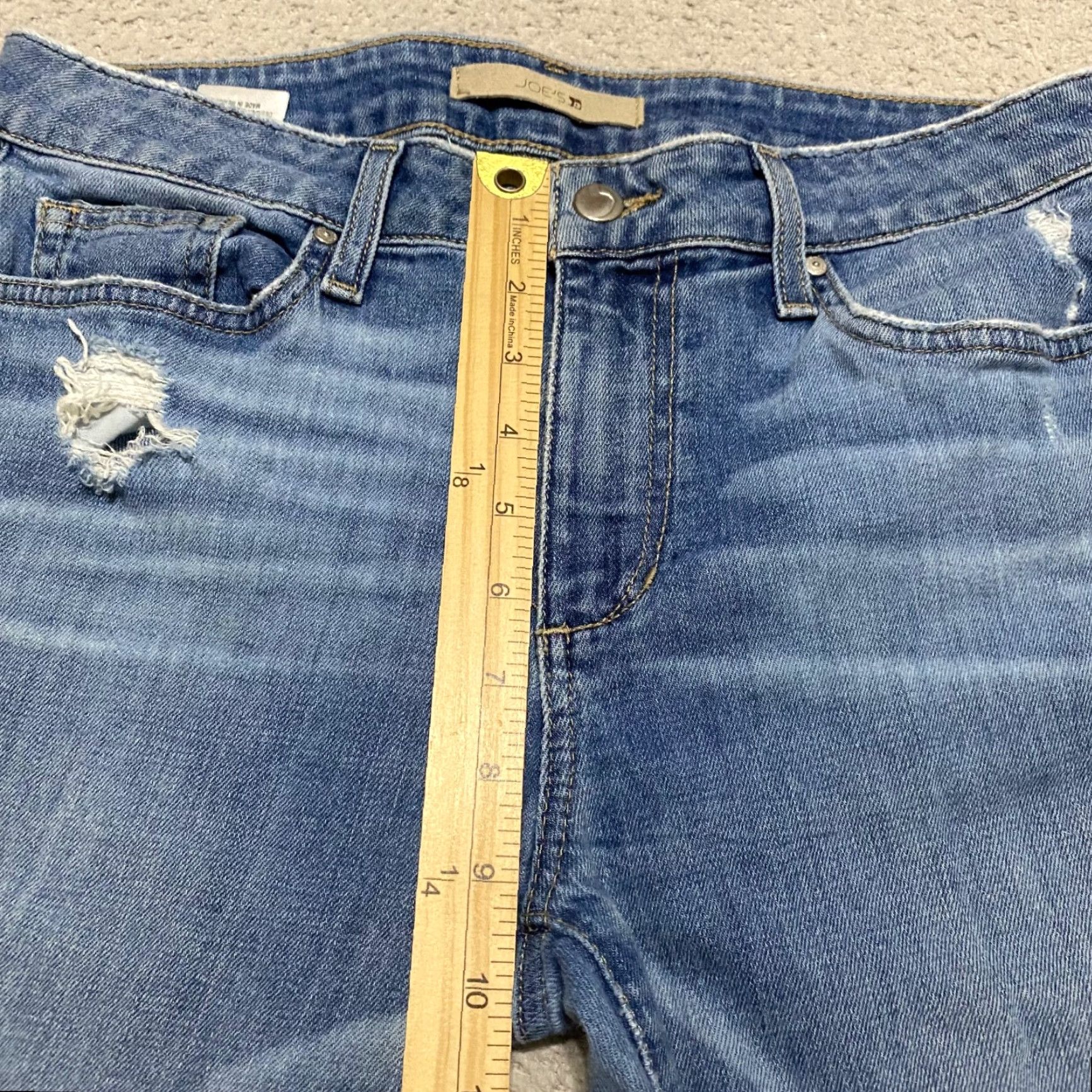 Vintage Joe's Jeans Womens Jeans 29 Blue Denim Mid Rise Skinny Medium Wash Distressed Size 29" - 7 Thumbnail