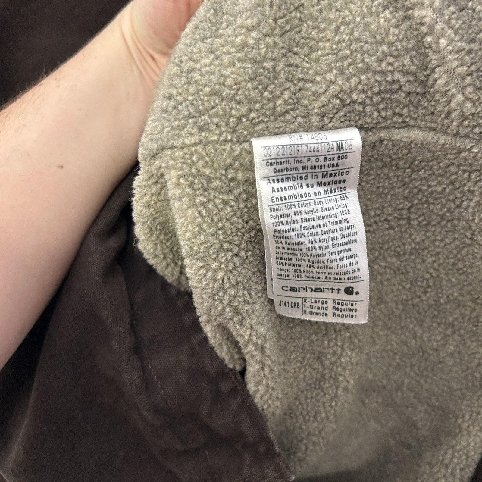 Carhartt VTG Carhartt Sherpa-Lined Hooded Detroit Jacket “Dark Brown” Size US XL / EU 56 / 4 - 12 Thumbnail