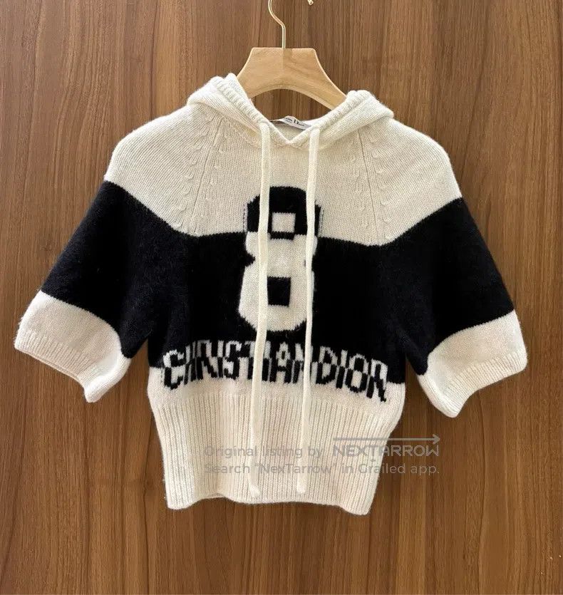 Dior Dior Lucky Number 8 Hooded Knitwear sweater Size XXS / US 00 / IT 34 - 1 Thumbnail