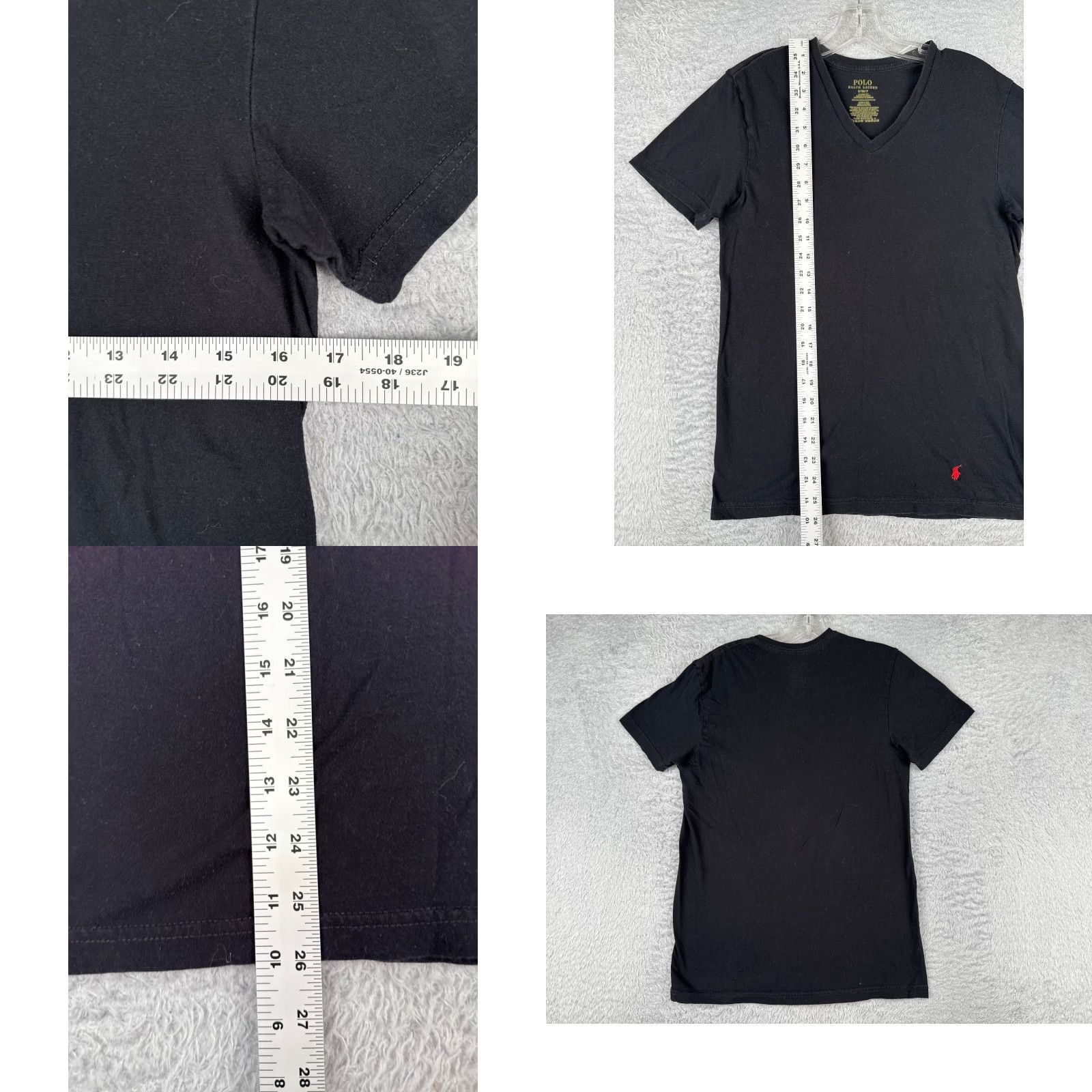 Ralph Lauren Polo Ralph Lauren Shirt Men’s Small Black Short Sleeve V-Neck Cotton Classic Fit Size US S / EU 44-46 / 1 - 8 Thumbnail