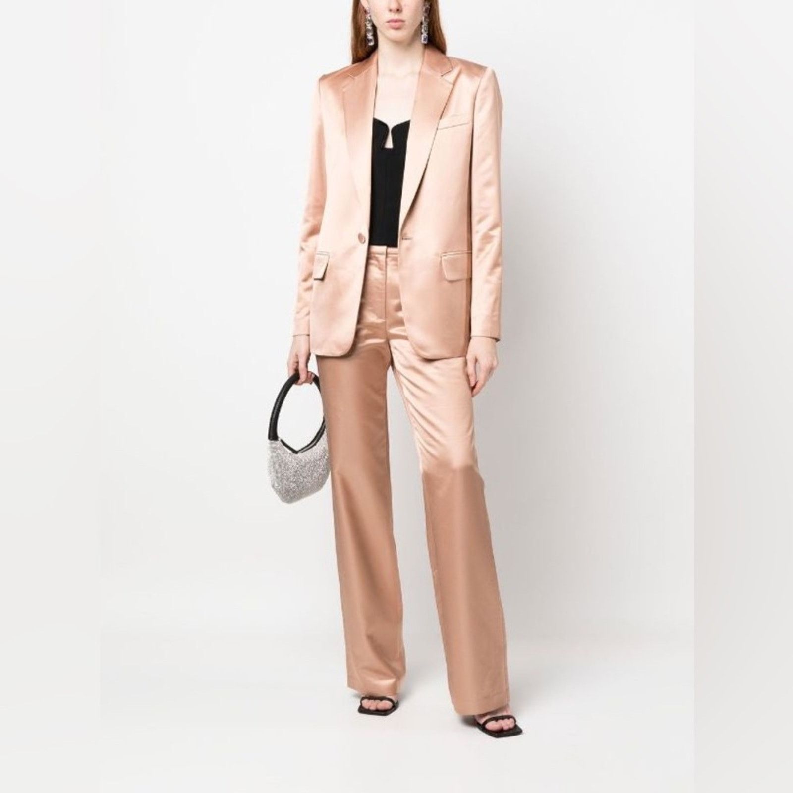 A.L.C. A.L.C. single-breasted satin blazer SZ.10 NWOT Champagne Size L / US 10 / IT 46 - 3 Thumbnail