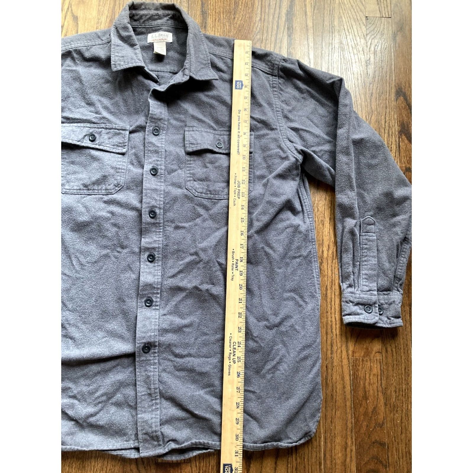 Vintage L.L. Bean Shirt Mens XL Tall Gray Flannel Long Sleeve Heavyweight Button-Up Casual Outdoor Size US XL / EU 56 / 4 - 4 Thumbnail