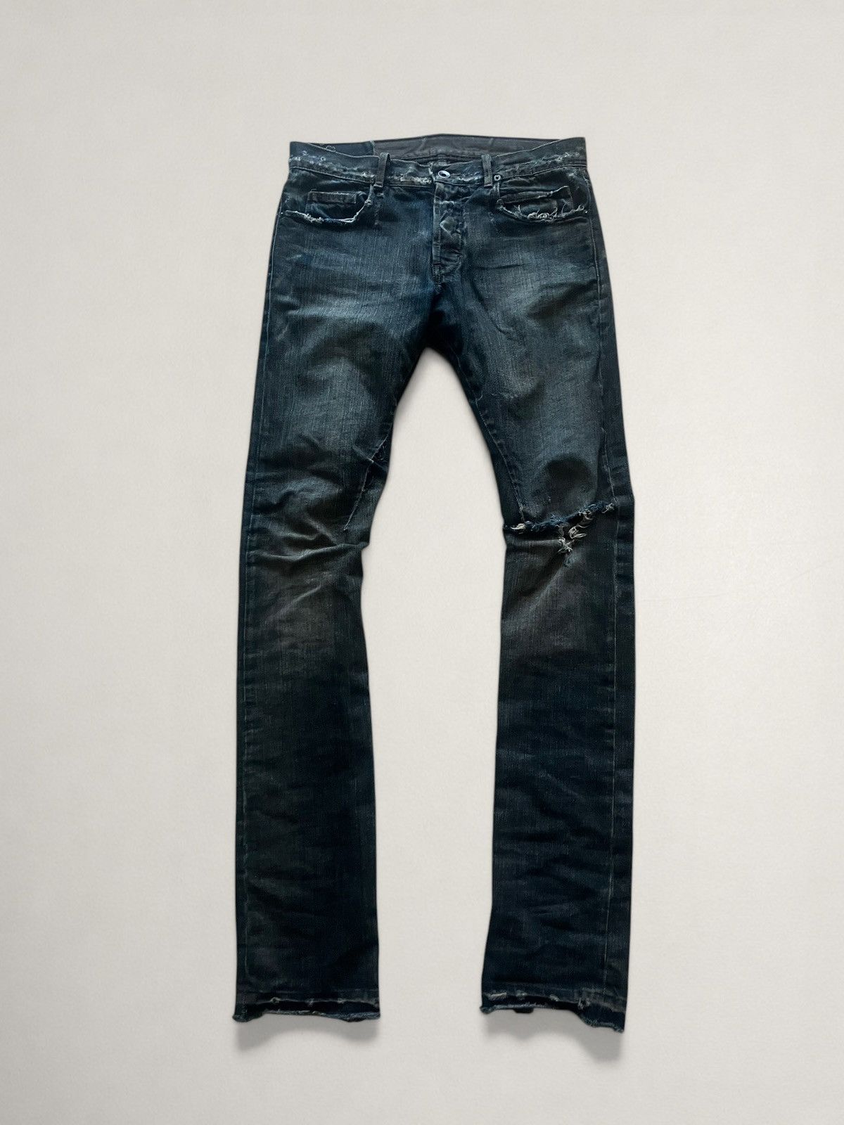 Rick Owens SOLD Rick Owens fw08 "Stag" dust wash denim Size US 28 / EU 44 - 1 Thumbnail