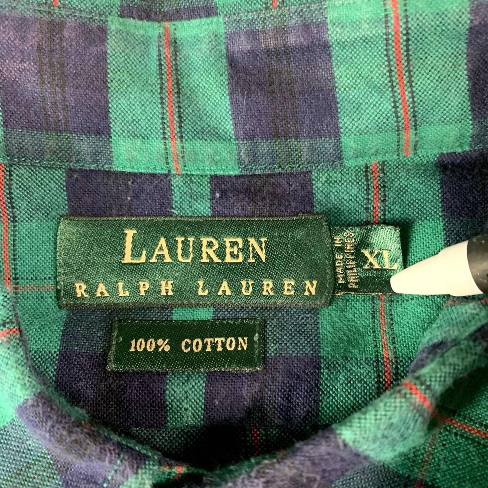 Ralph Lauren VINTAGE Lauren Ralph Lauren Oxford Shirt Mens XL Crown Crest Embroidered Green Mens XL Oxford Shirt Size US XL / EU 56 / 4 - 4 Thumbnail