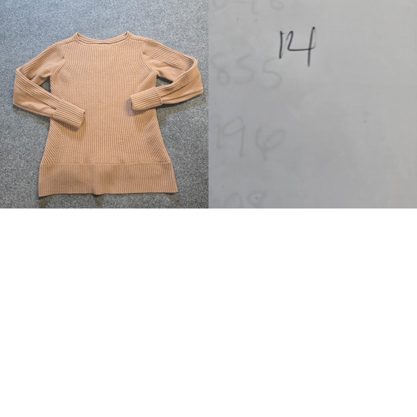 Vince Vince Sweater Womens Size Medium Beige Brown Wool Cashmere Ribbed Pullover Casual Wide Ribbed Knit Size M / US 6-8 / IT 42-44 - 8 Thumbnail