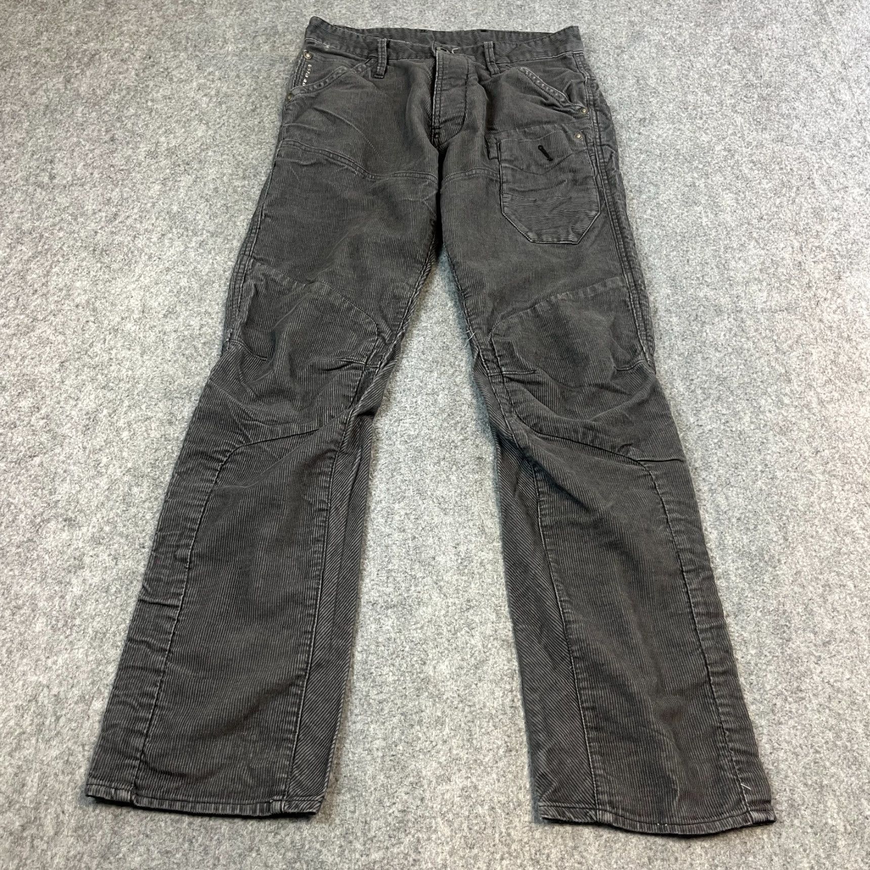 G-Star G Star Mens Jeans Straight 29 Regular 32 Dark Grey 5-Pocket Denim Cargo Skiff Size US 29 - 2 Thumbnail
