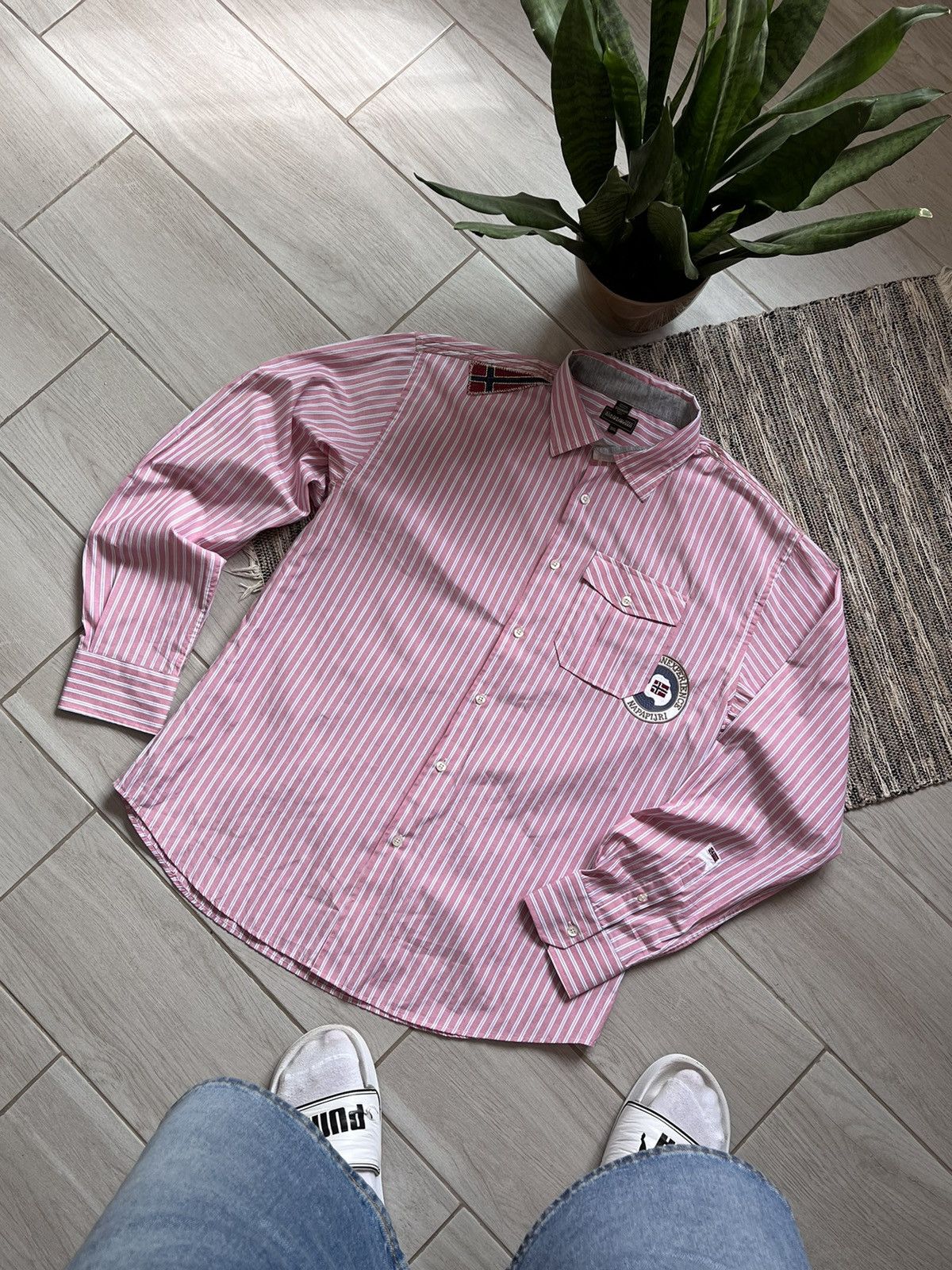 Napapijri Napapijri shirt striped oversized overshirt vintage Size US XXL / EU 58 / 5 - 4 Thumbnail