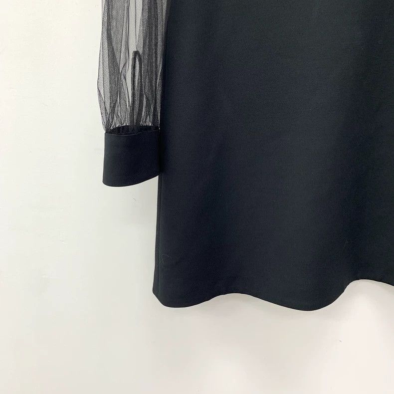 Gucci Gucci Black water-soluble flower stitching lace wool dress Size M / US 6-8 / IT 42-44 - 5 Thumbnail