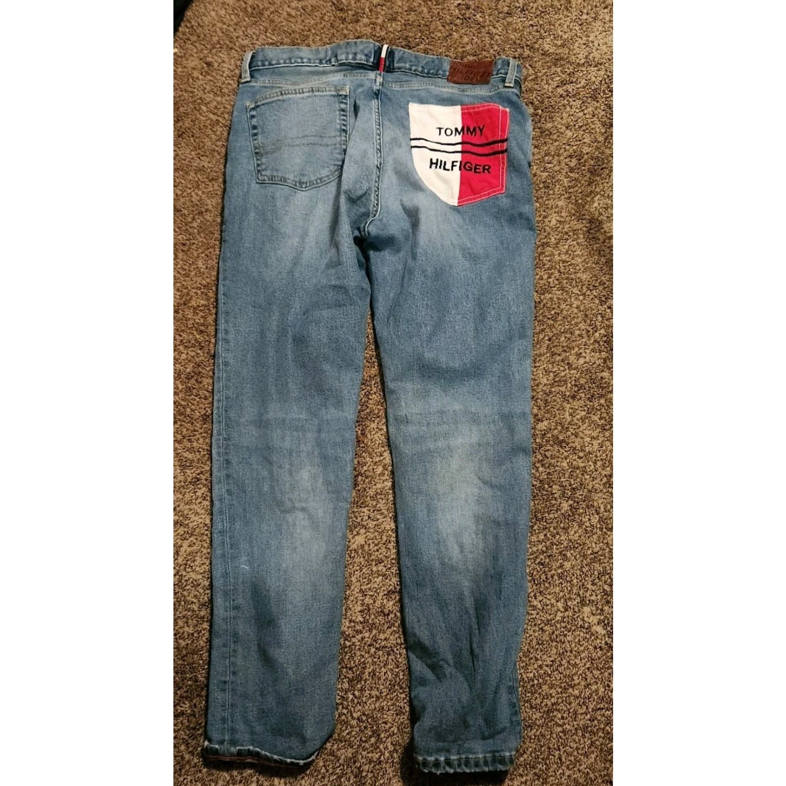 Tommy Hilfiger VINTAGE Tommy Hilfiger Jeans Tapered Slim 38x34 Men’s Blue Pocket Slimming 34 Inseam Size US 38 / EU 54 - 2 Thumbnail